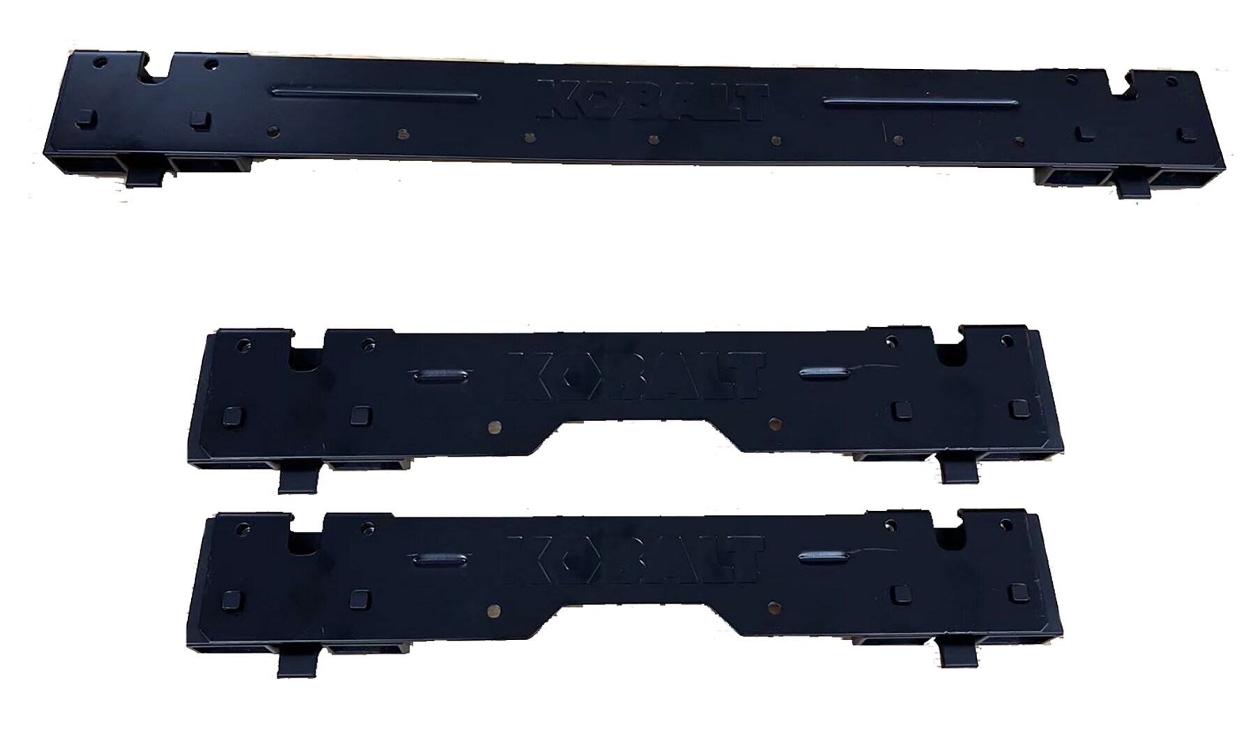 Kobalt CASE STACK Steel Tool Holder Front Tool Rack Rail and 2 Side Tool Rack Rails in the Tool