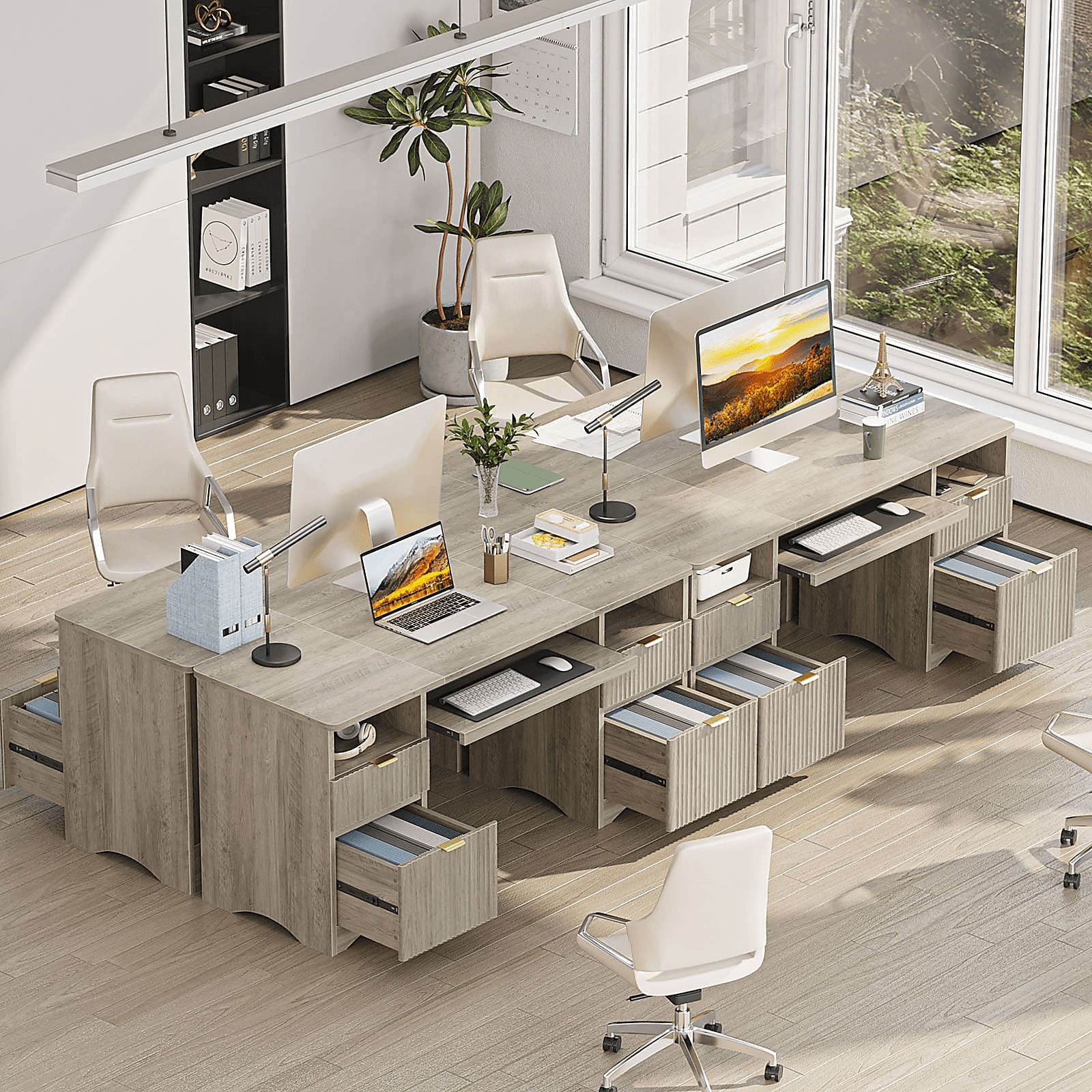 Bestier LOW-H106115K-GRYW desks - View #6