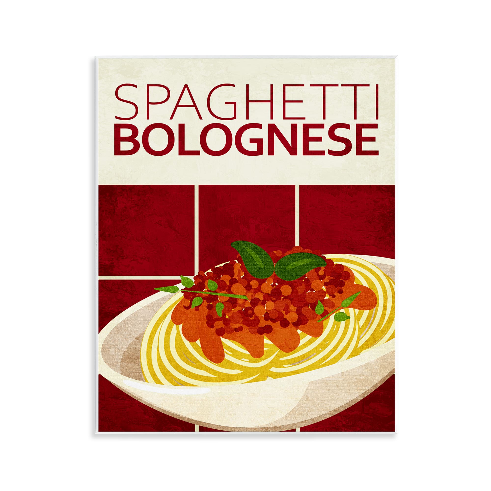 Stupell Industries BS-469-WD-11X14 Spaghetti Classic Kitchen Wall Plaque Art By Kim Allen 11 x 14