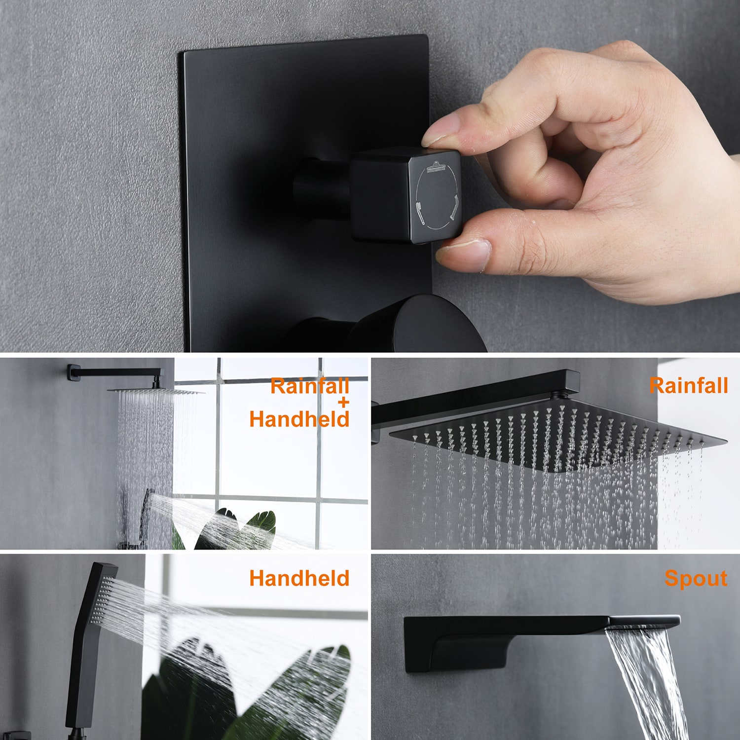 Cobbe LSSSSFF0212B Showerhead-Bar-Panels - View #2