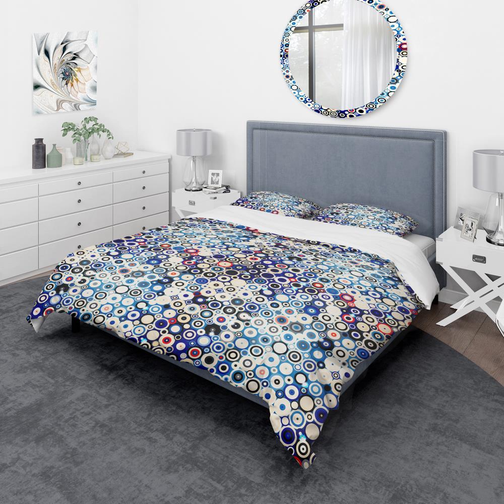 Designart BED19253-T 3 -Piece Blue Twin Duvet cover Set