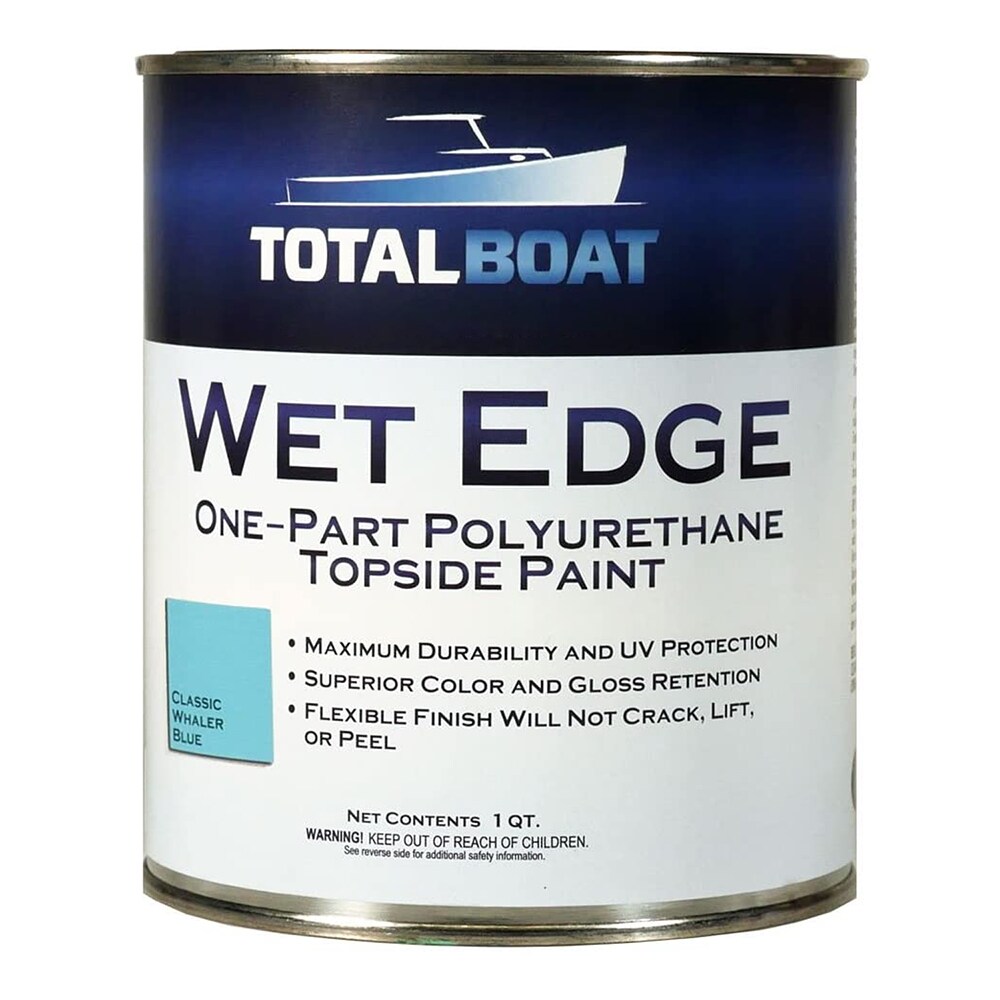 TotalBoat Wet Edge Whaler Blue Quart Topside Paint High Gloss Whaler   63595928 