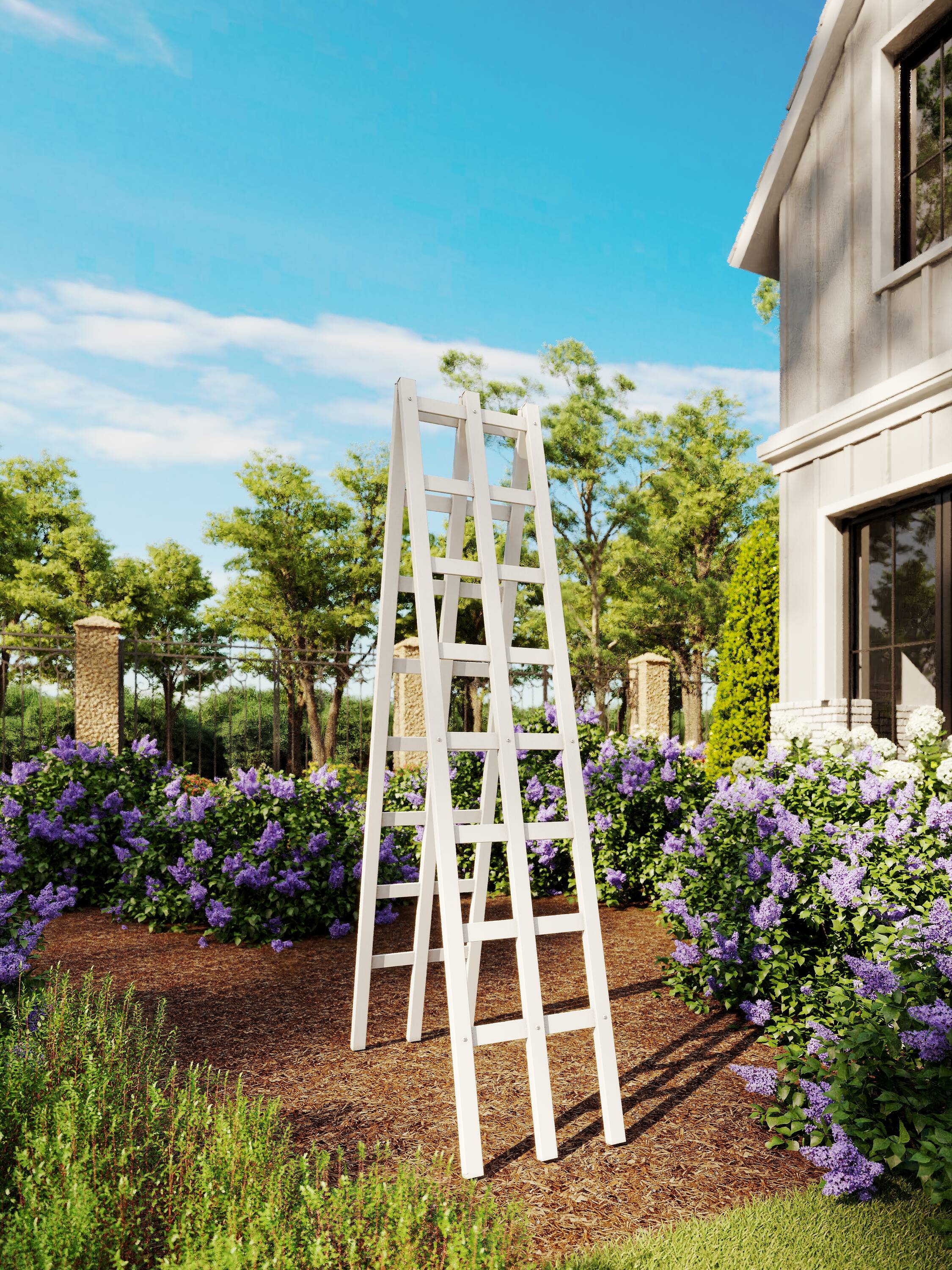 Vita Classic 14.5-in W x 68-in H White Vinyl Garden Trellis For Climbing Plants For Cucumbers For Tomatoes #VA68167
