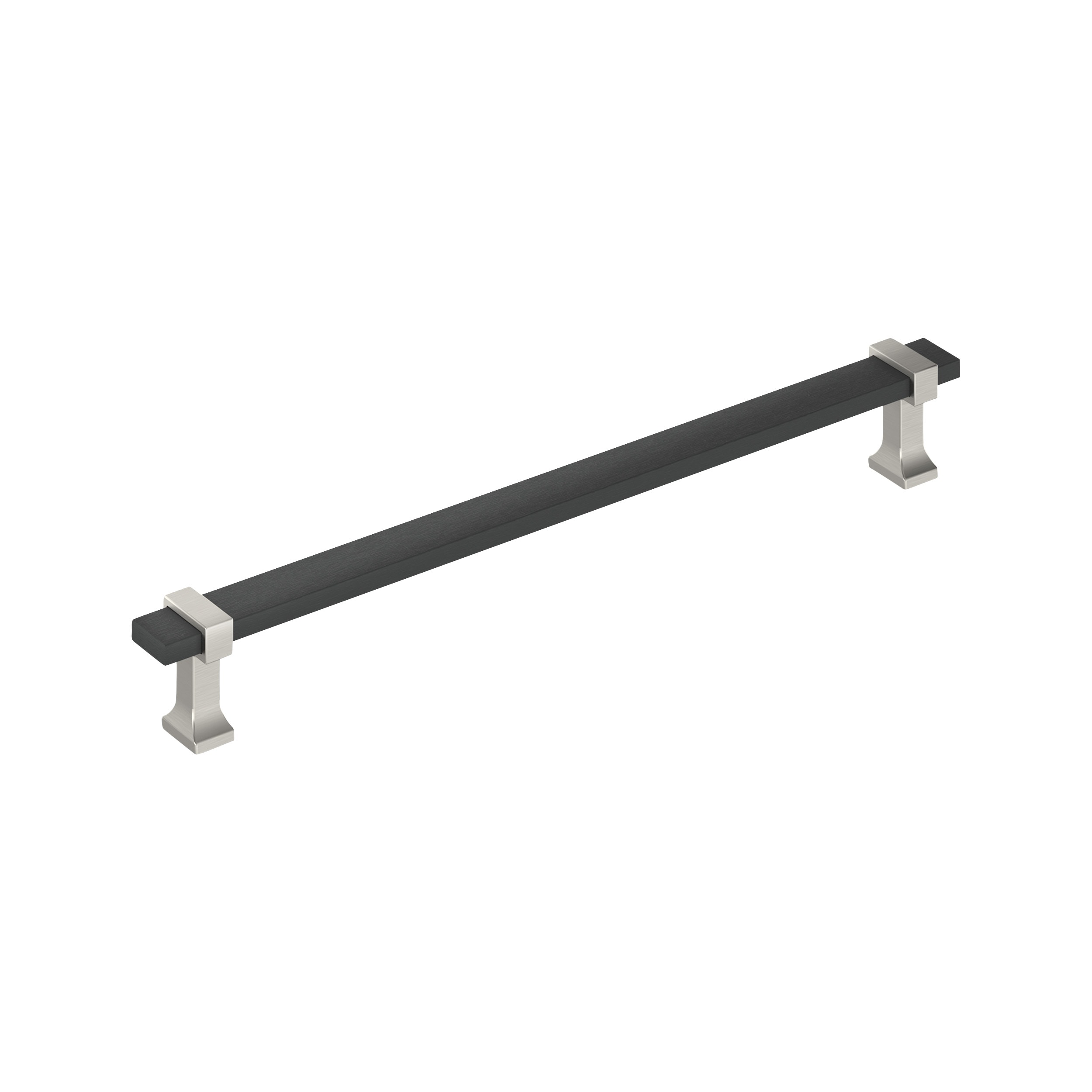 12-inch Brushed Matte Black and Satin Nickel Appliance Pull