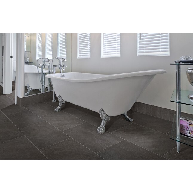 Style Selections Galvano Charcoal, Bullnose Tile Blade Lowe S