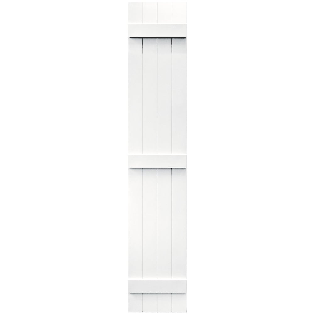 Vantage V6831480001 13.875-in W x 79.875-in H White Exterior Shutters