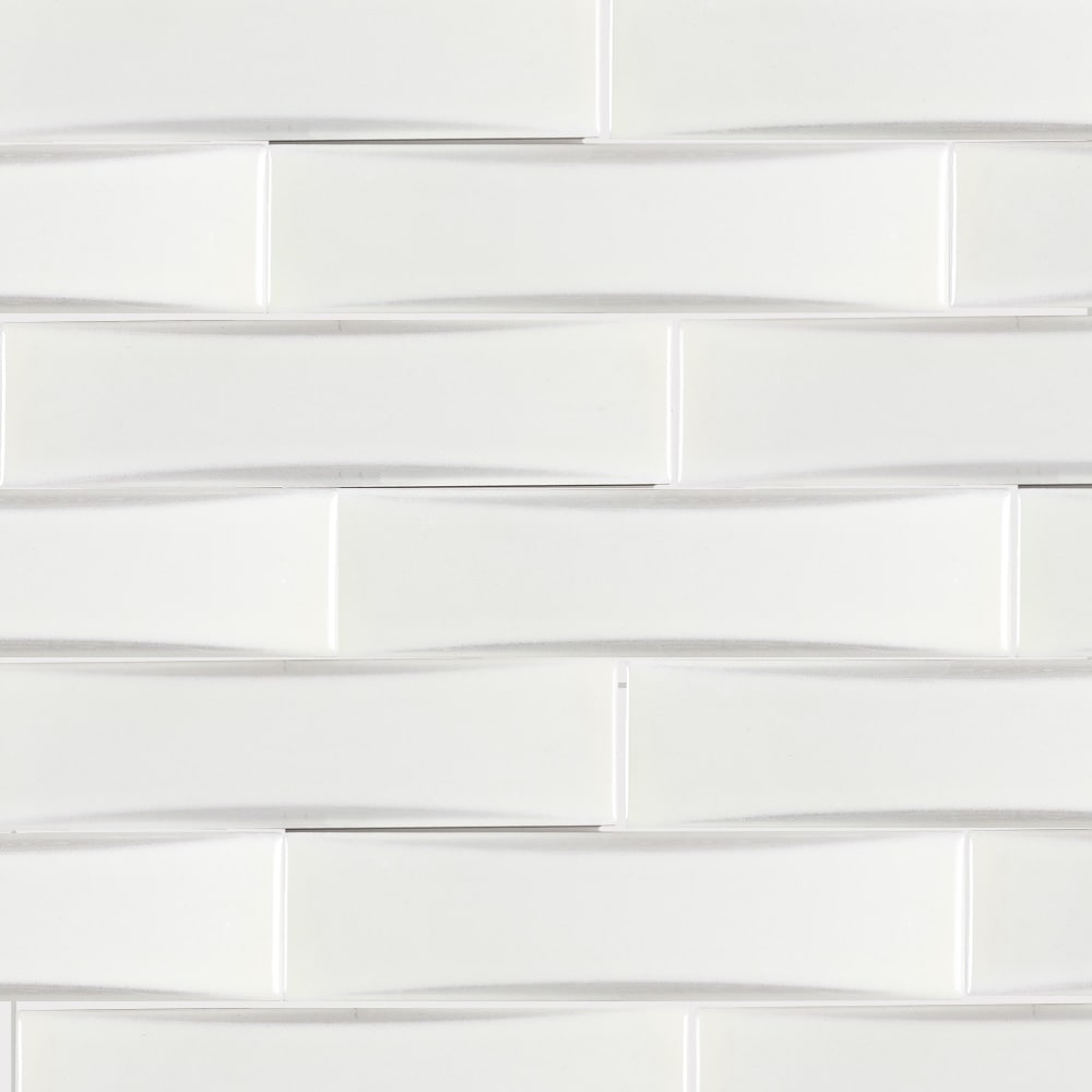 Boutique Ceramic LW0319017 Boutique White 2-in x 8-in Glazed Ceramic Subway Wall Tile (0.11-sq. ft/ Piece)