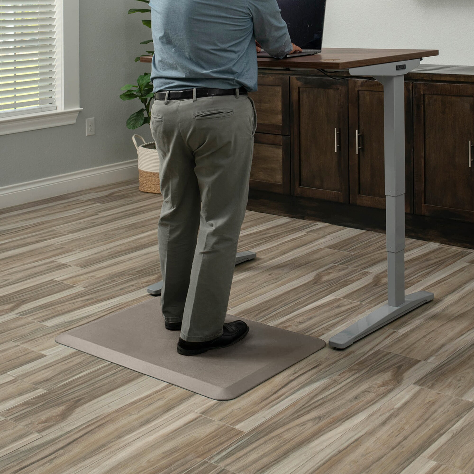 GelPro Elite Anti-Fatigue Kitchen Comfort Floor Mat - 20x36 - Linen Khaki