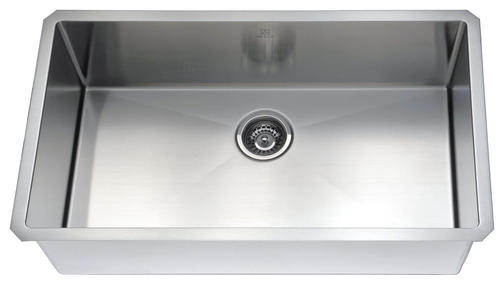 ANZZI Vanguard Undermount 32-in x 19-in Satin Single Bowl Kitchen 