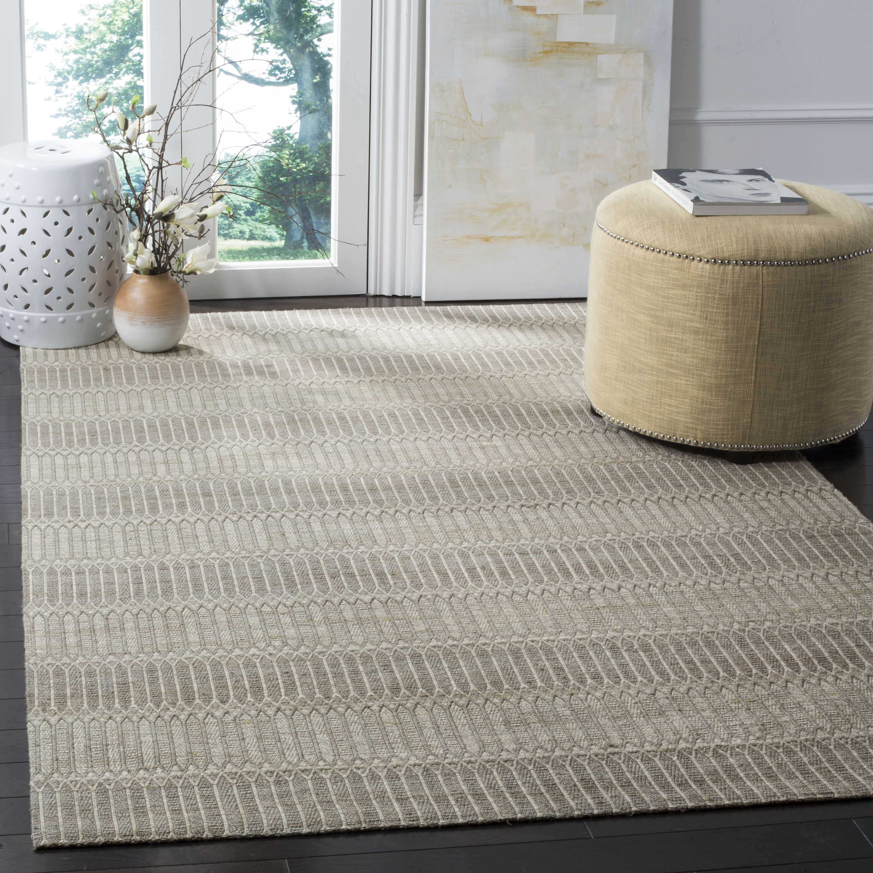 Safavieh Marbella Matejka 8 x 10 Camel/Gray Indoor Stripe Area Rug