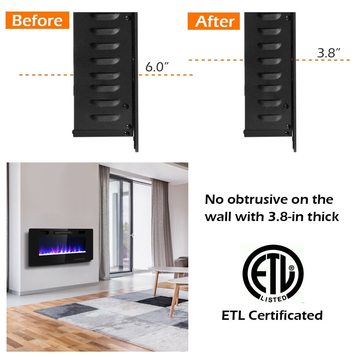 Clihome CWCH-EPA24704 Electric-Fireplaces - View #6