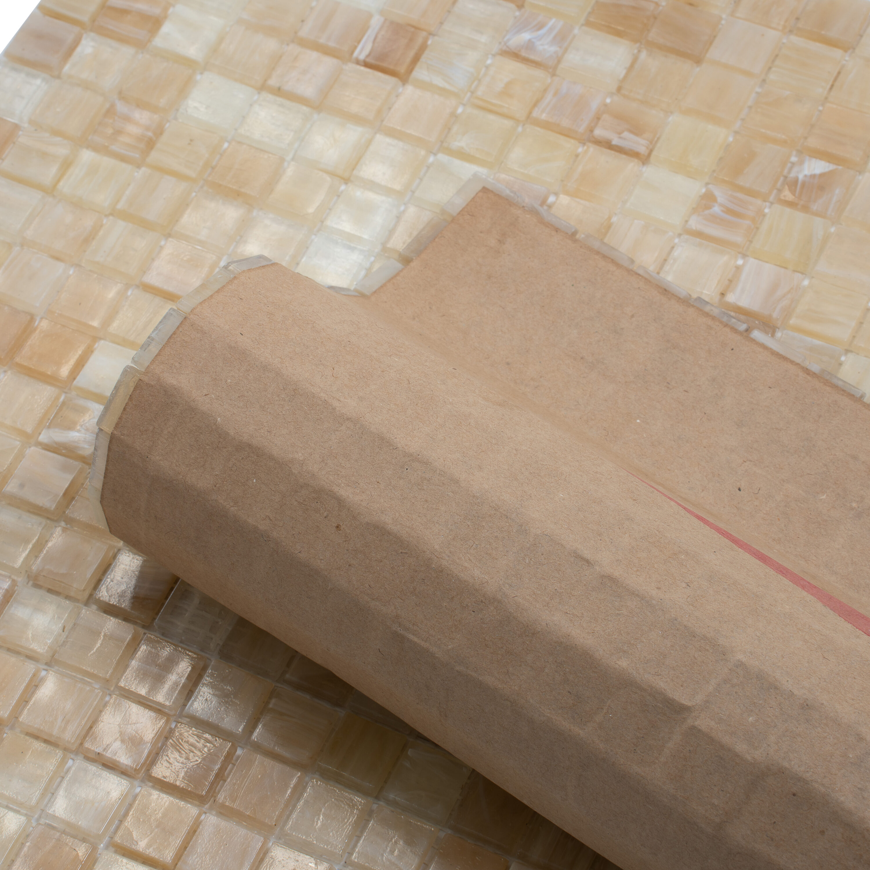 Cream Beige Glass Mosaic Wall and Floor Tile