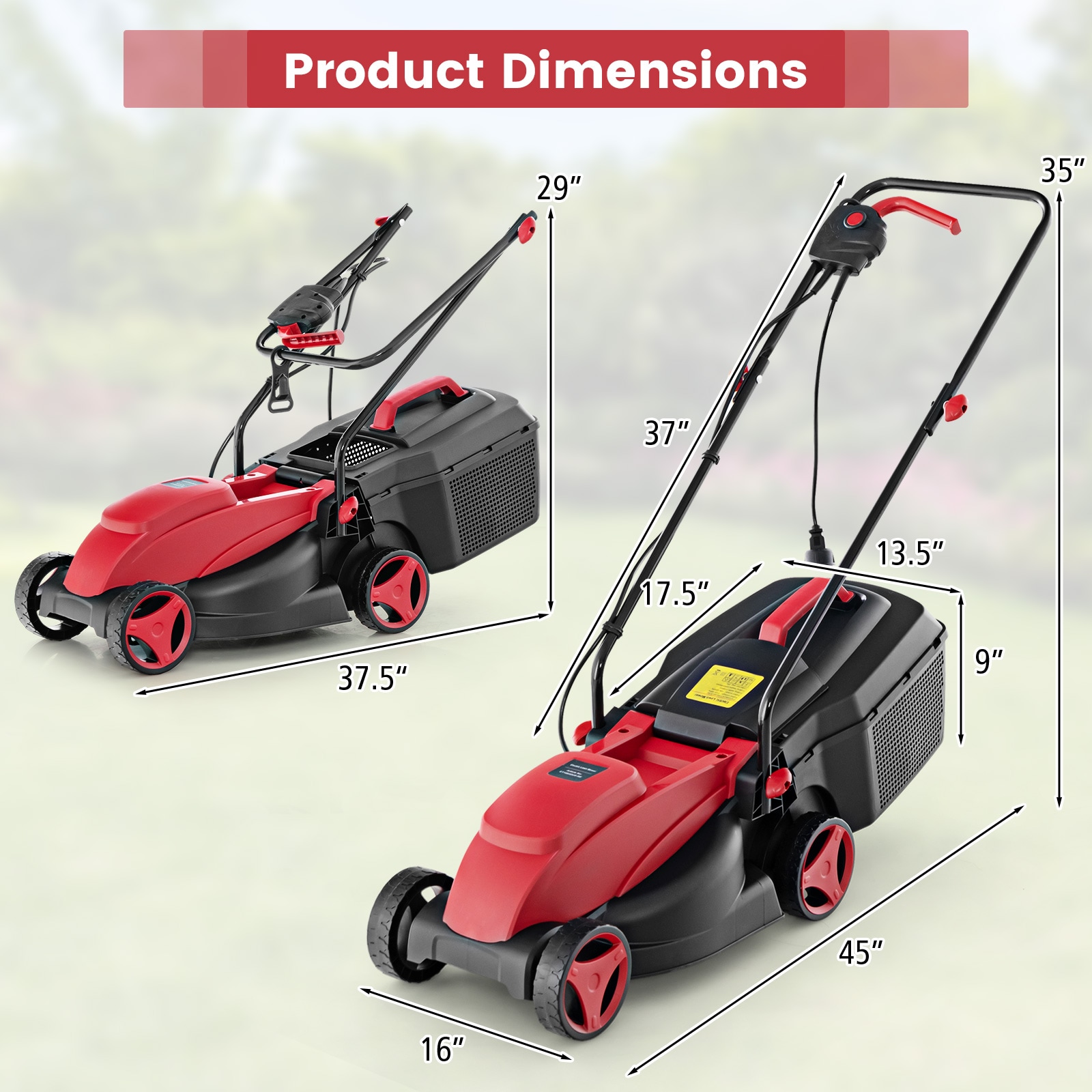 SUGIFT ZMLW014SUGHY1218 Push-Mower-Electric - View #2