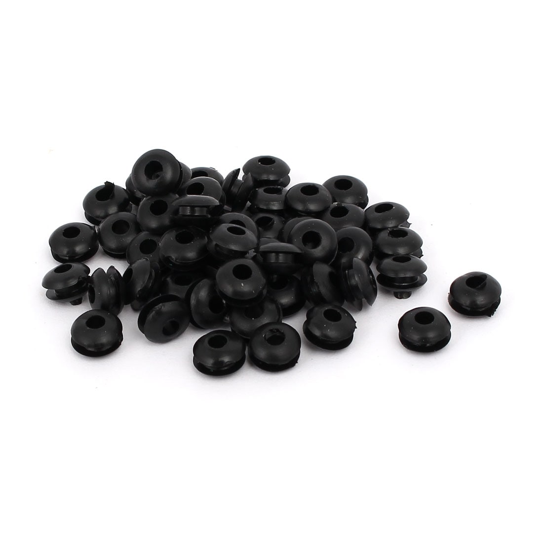 Unique Bargains - 50pcs 3mm Inner Dia Electrical Wire Cable Rubber Wiring Grommet Black