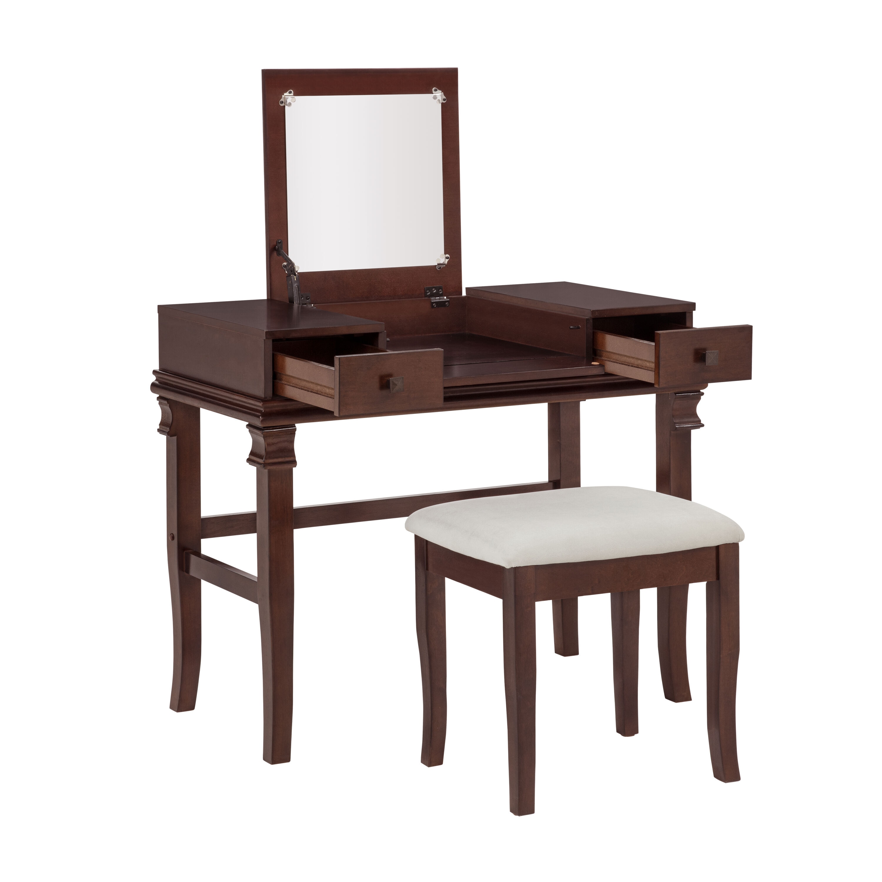 Linon 98373WAL-01-KD-U Bedroom-Vanities - View #2