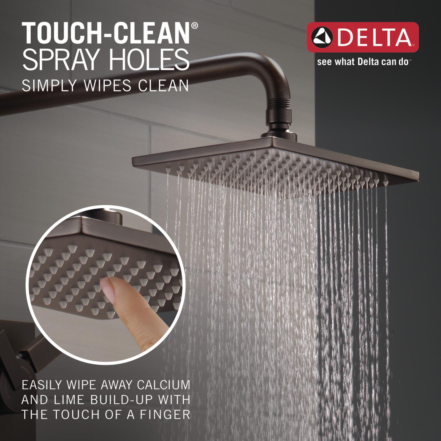 Delta Vero Venetian Bronze 2-handle Single Function Square Shower ...