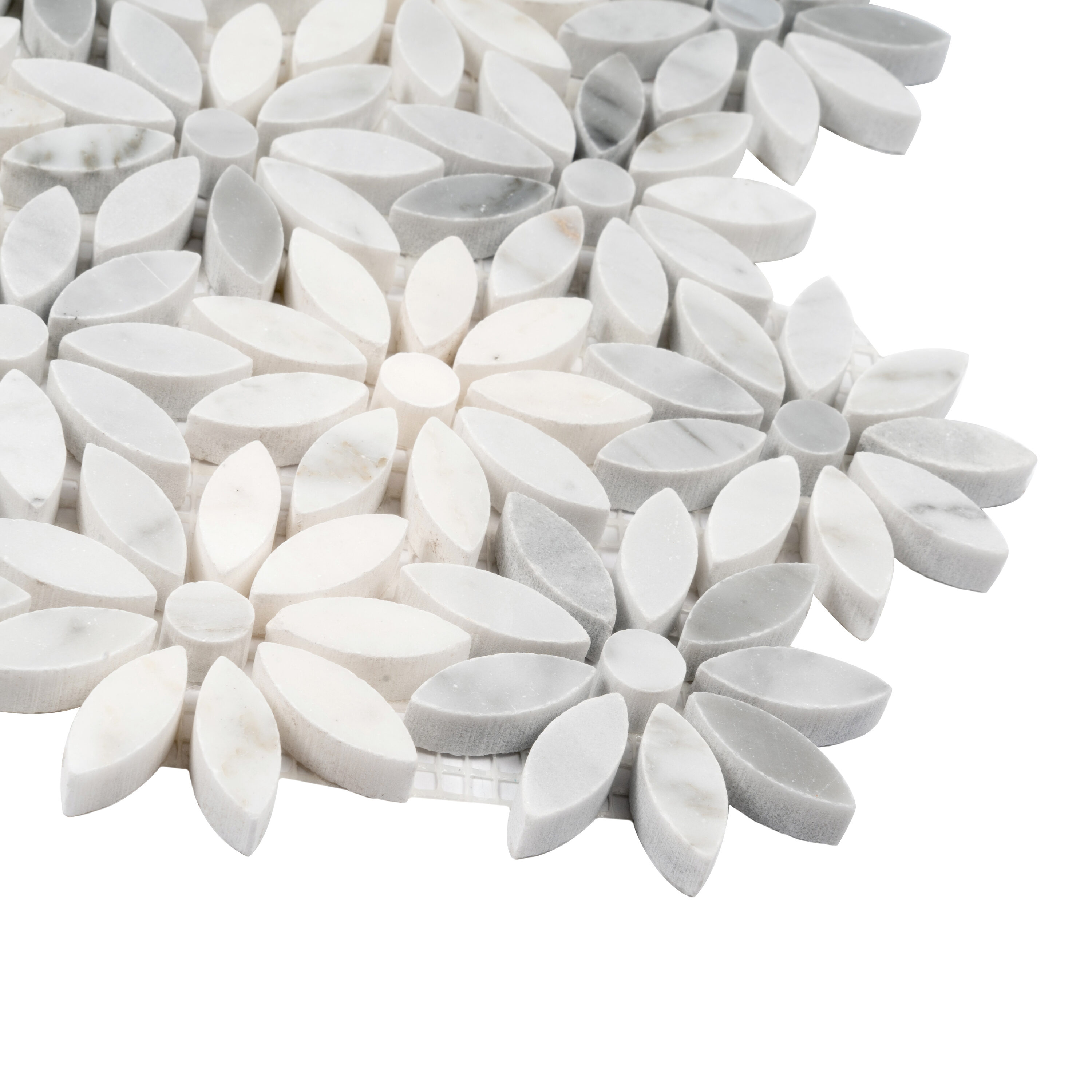 Apollo Tile Athens White 11-in x 12-in Polished Natural Stone Marble Mixed Pattern Marble Look Floor and Wall Tile (4.46-sq. ft/ Carton)