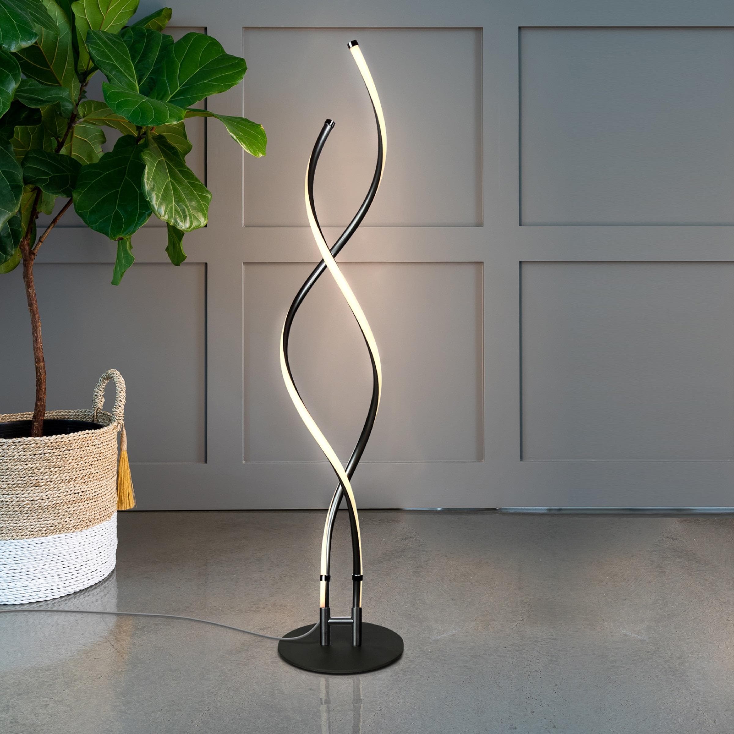 Brightech 60-in Classic Black Stick Floor Lamp In The Floor Lamps ...