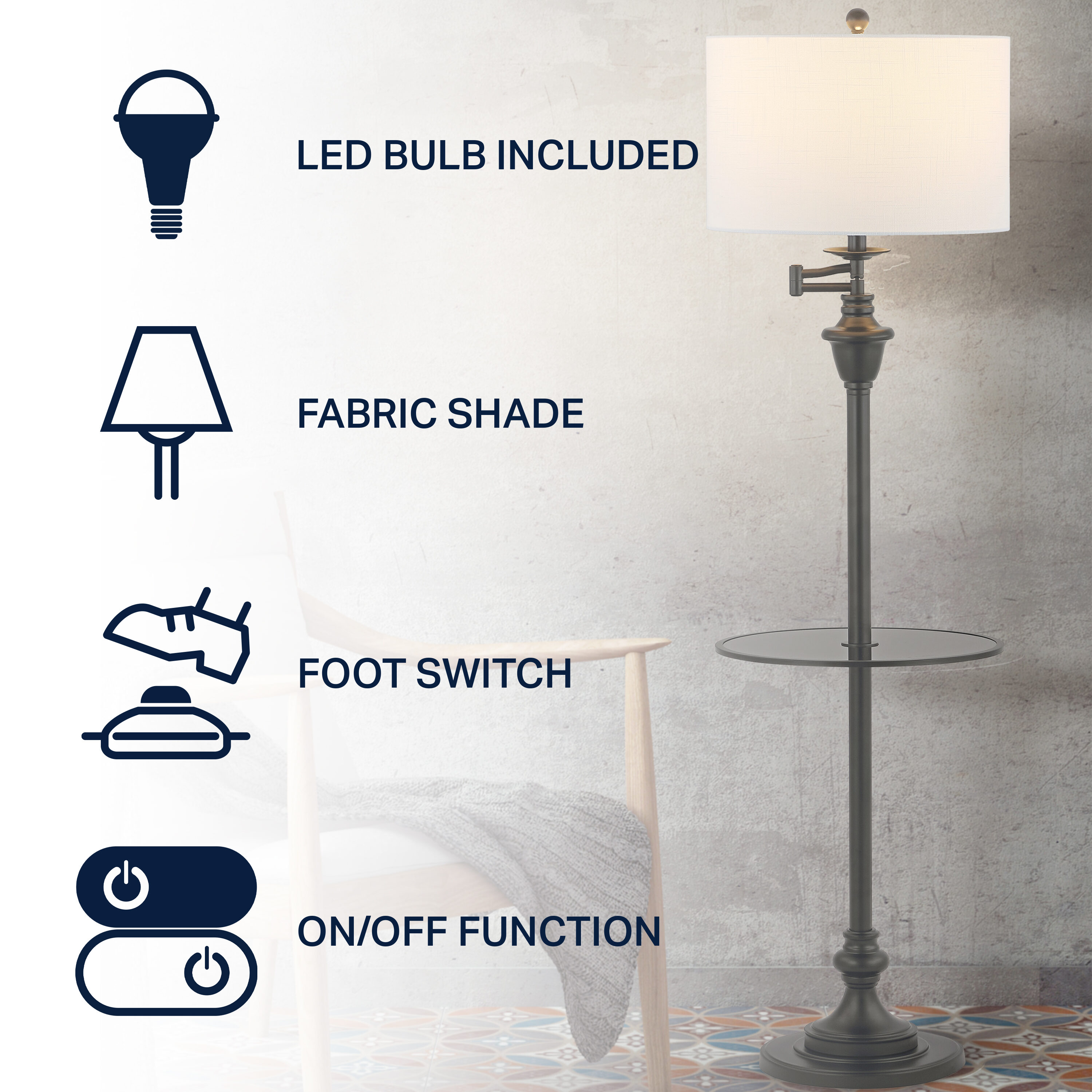 JONATHAN  Y JYL3055D floorlamps - View #3