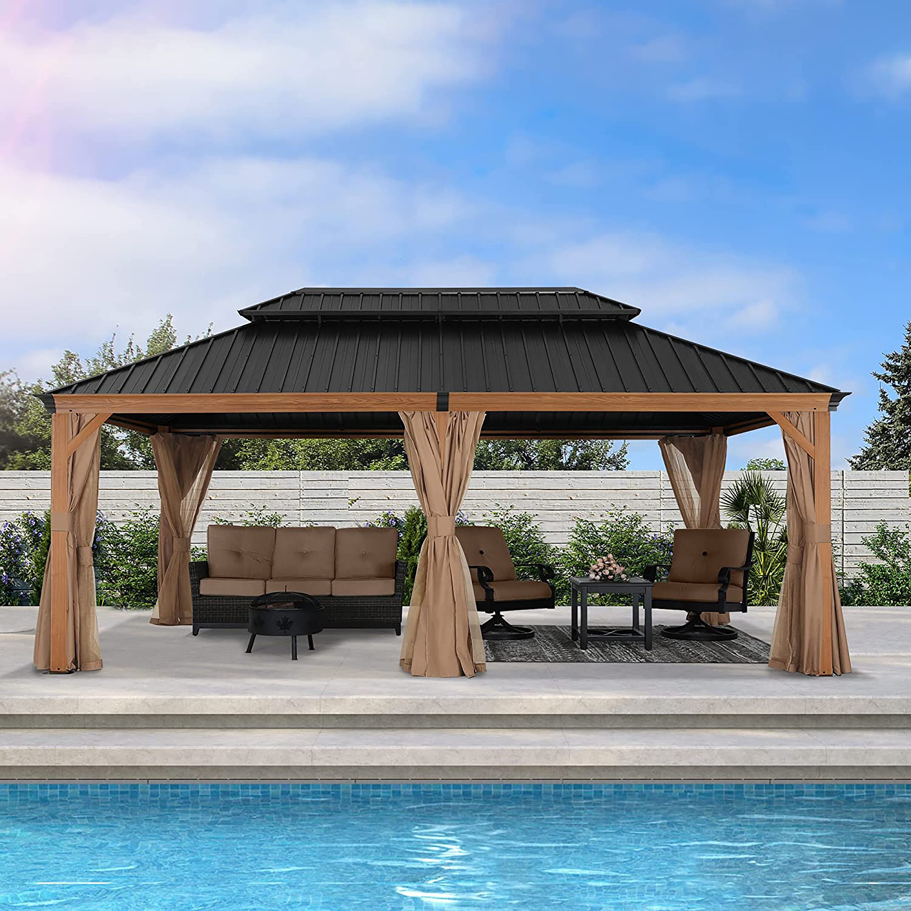 ABCCANOPY DR1220-WL Wood-Resin-Gazebos - View #2