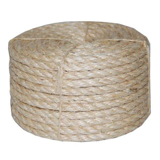 T.W. Evans Cordage 0.5-in x 50-ft Twisted Sisal Rope (By-the-Roll) in the  Rope (By-the-Roll) department at