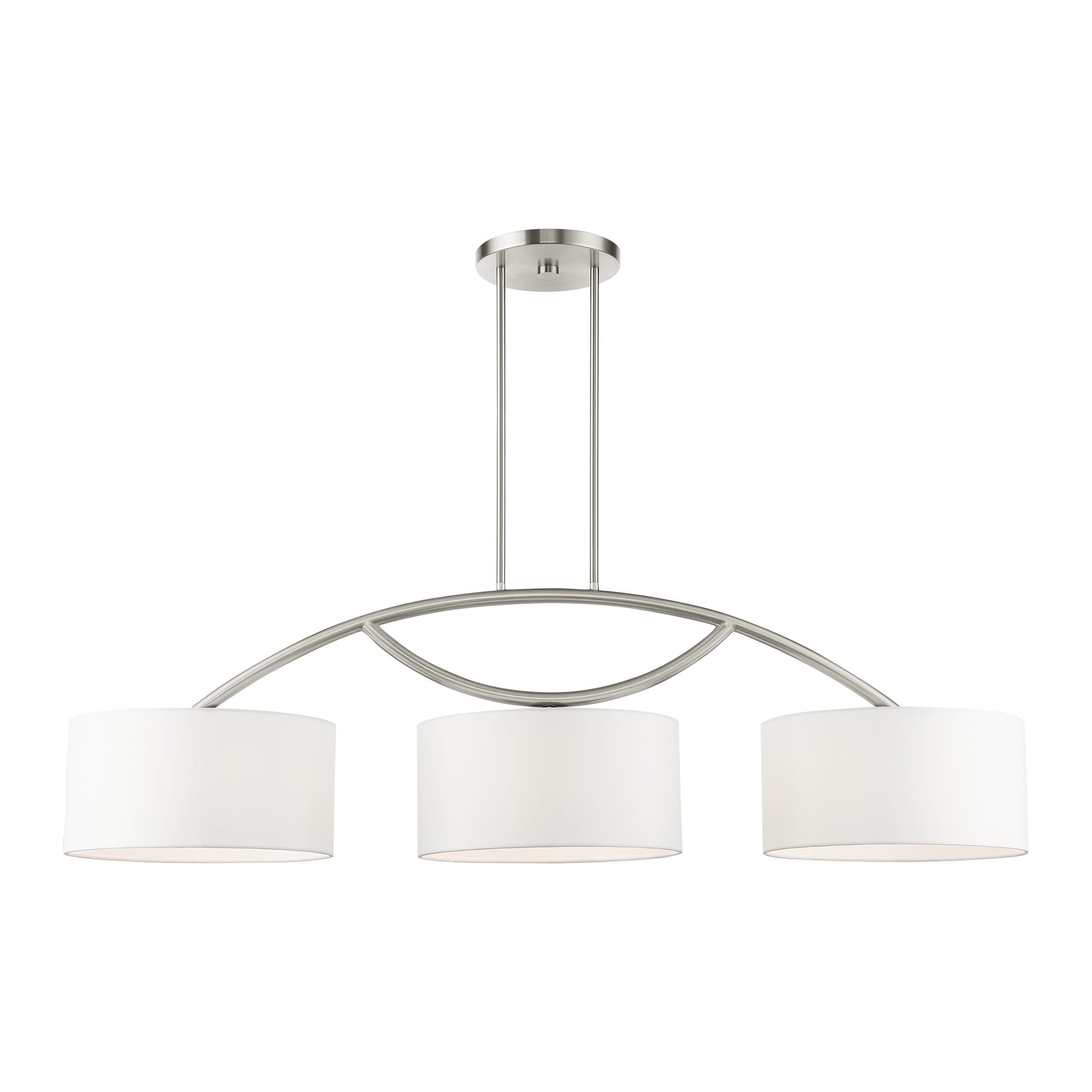 Livex Lighting 45983-91 Meridian 3 -Light Brushed Nickel Modern/contemporary For Use in Bathrooms, Bedrooms, Dining Rooms, Foyers, Kitchens, Living Rooms Chandelier