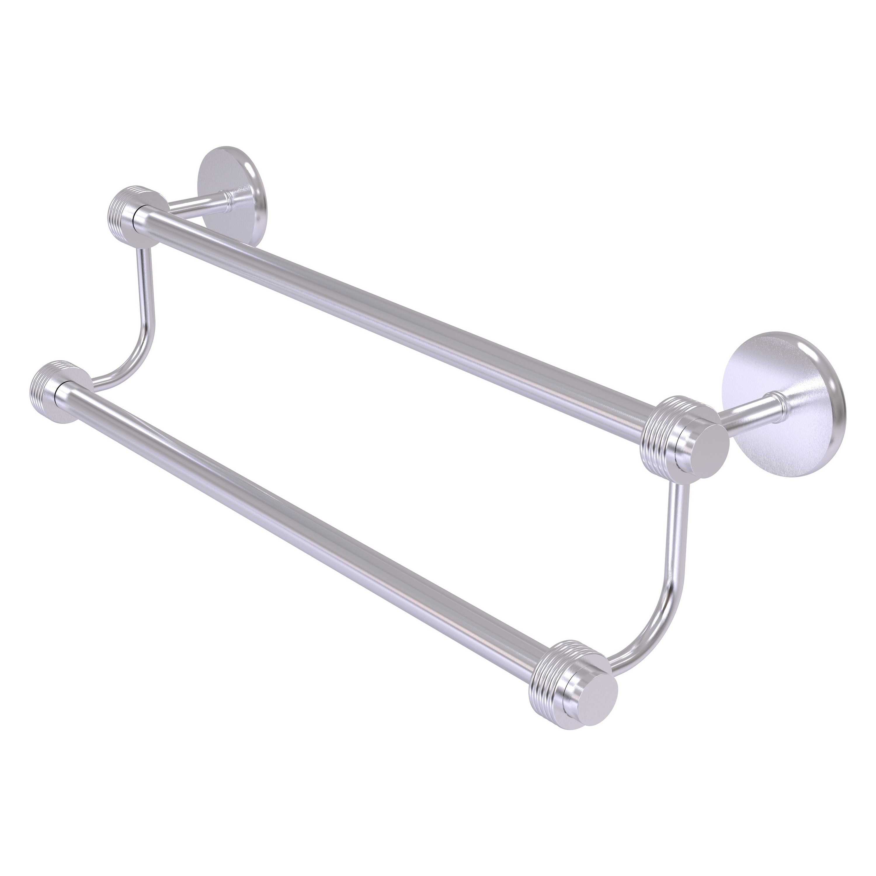 Allied Brass 7272G/36-SCH Satellite Orbit Two 36-in double Satin Chrome Wall mount Double Towel Bar