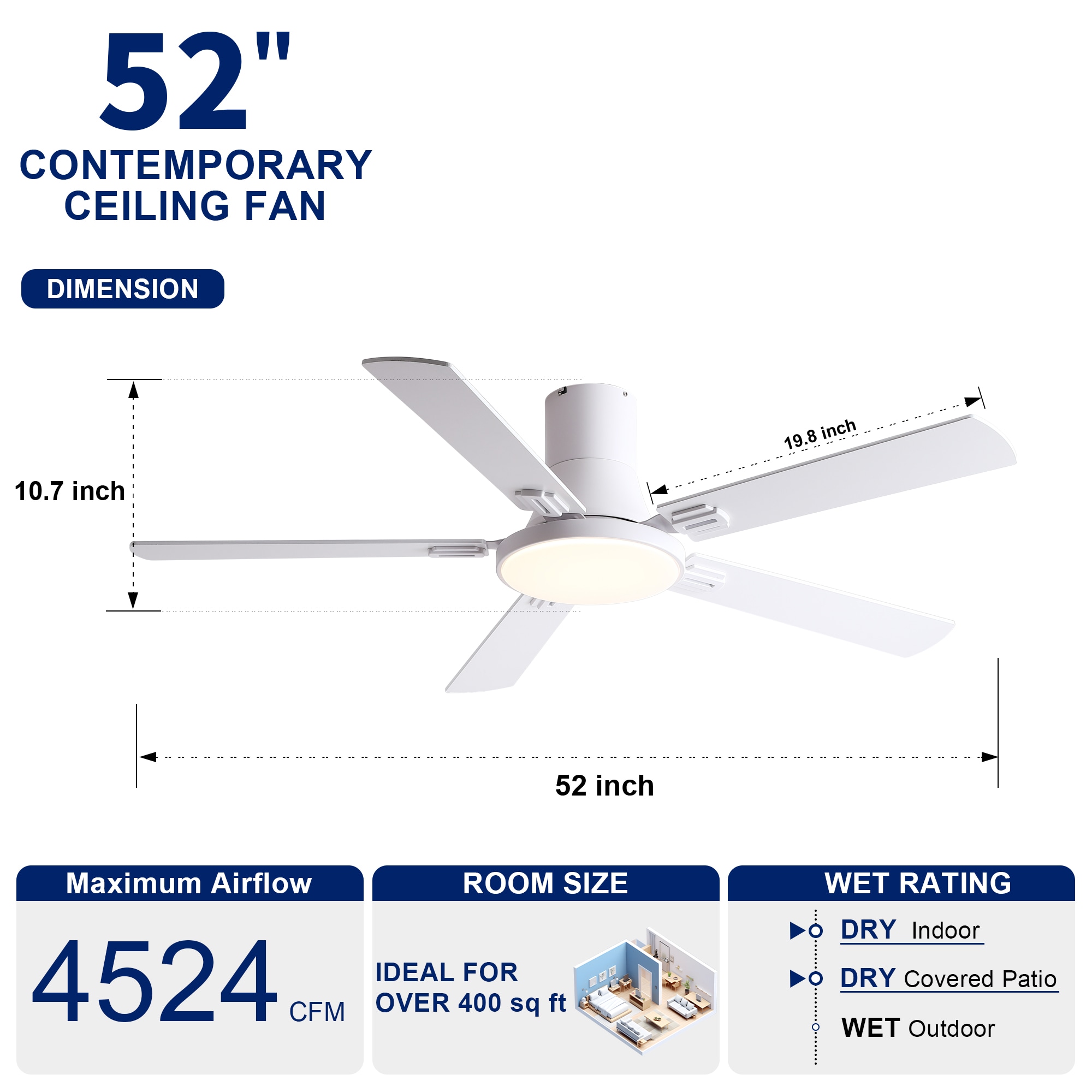 YUHAO LSDY1208XWH52 Ceiling-Fans - View #10