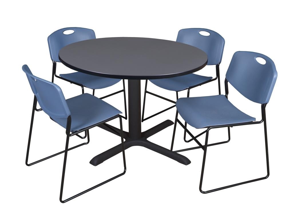Regency TB48RNDGY44BE Breakroom Gray 4-Person Training Table (48-in W x 29-in H)