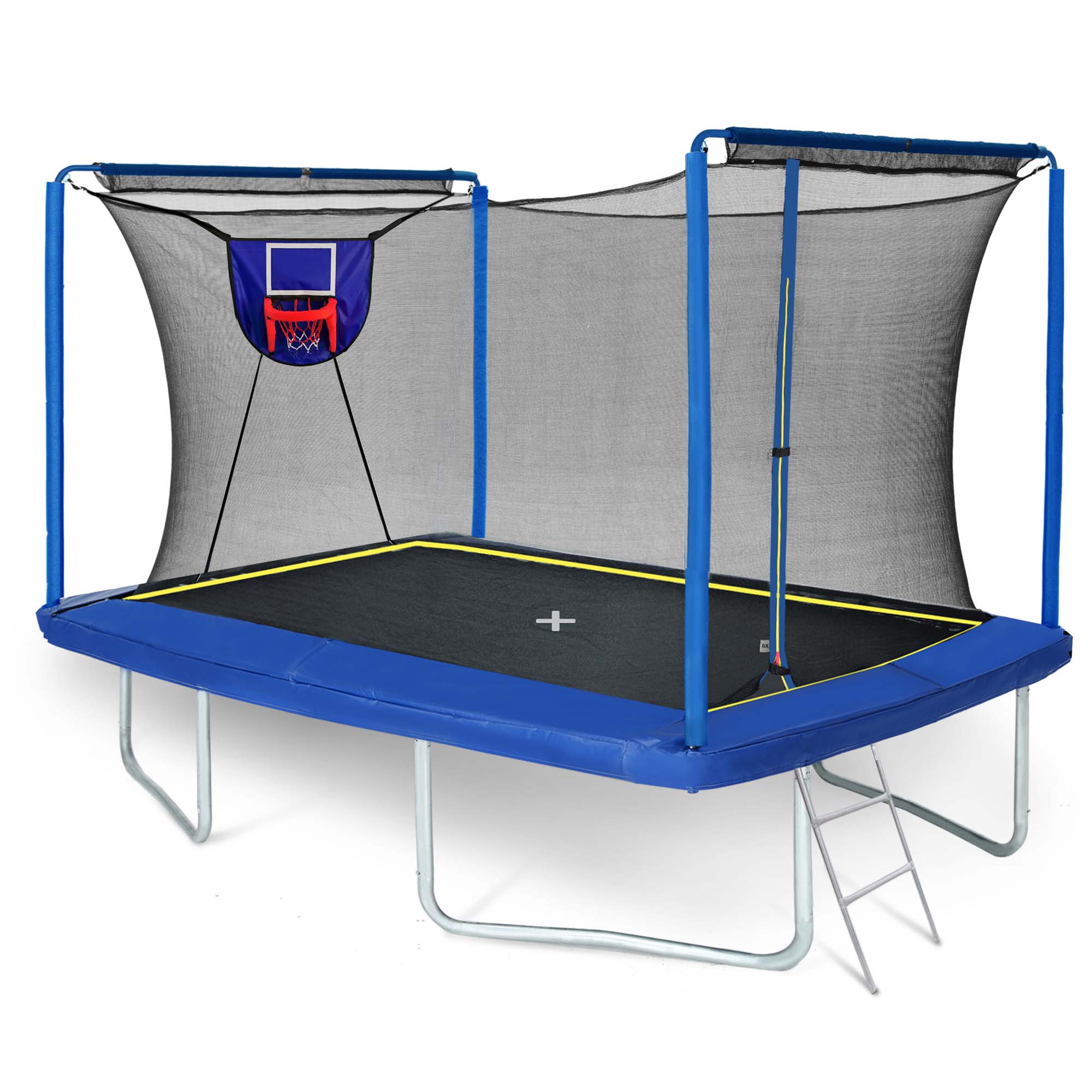 Fun Orange FUN25BC20 8X12 FT Heavy Duty Trampoline for Kids and Adults 8-ft Rectangle Backyard in Blue