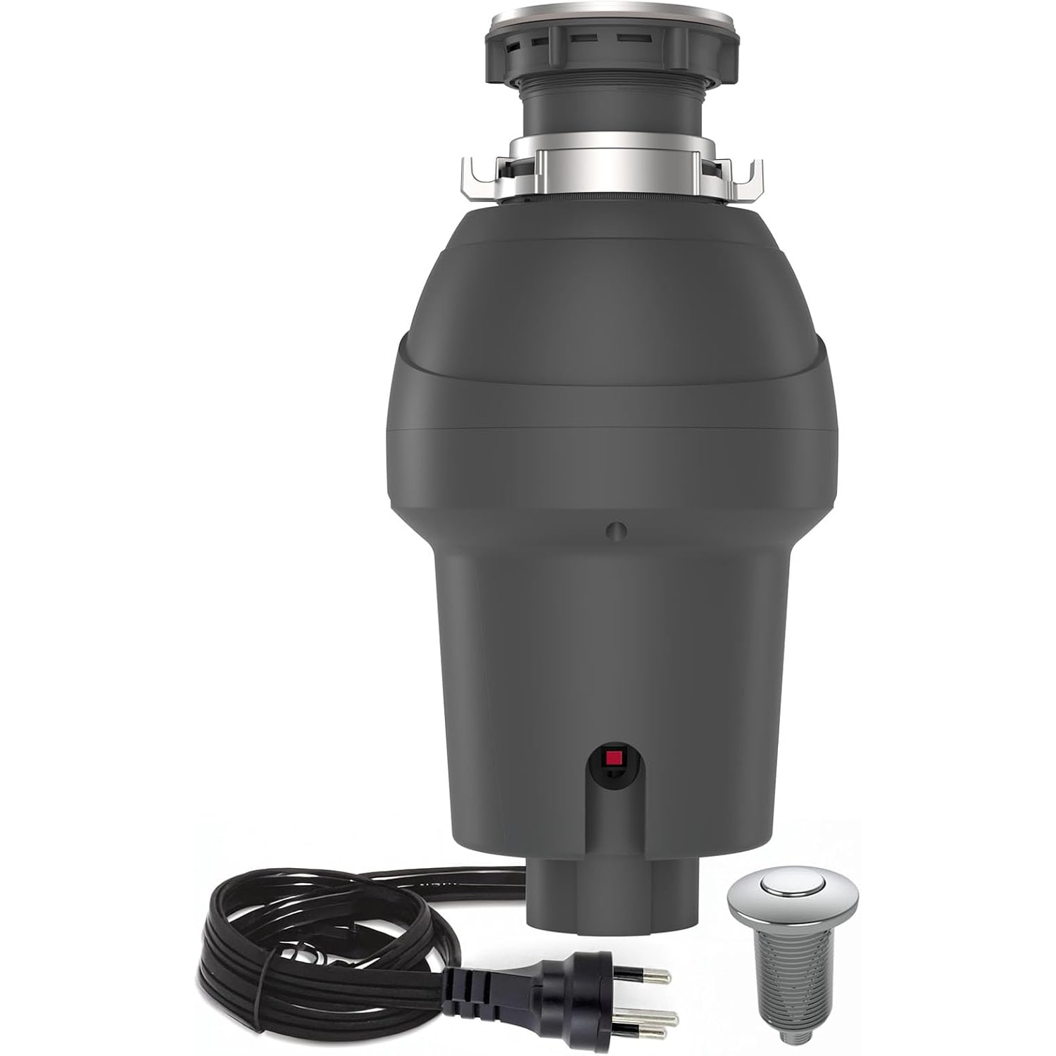 Garbage Disposal 3/4 Hp Continuous Feed Food Waste Disposer with Air Switch Compact Stainless Steel Food Waste Disposer Food Waste Grinding System for Under Kitchen Sink Gray #JOEY-RNEU47G6TIBX