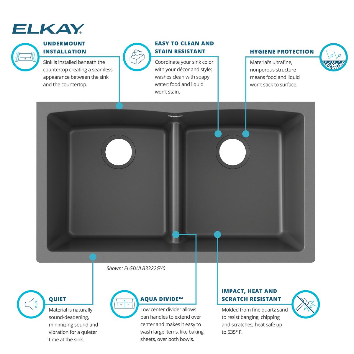 Elkay ELGDULB3322GY0 Kitchen-Sinks - View #5