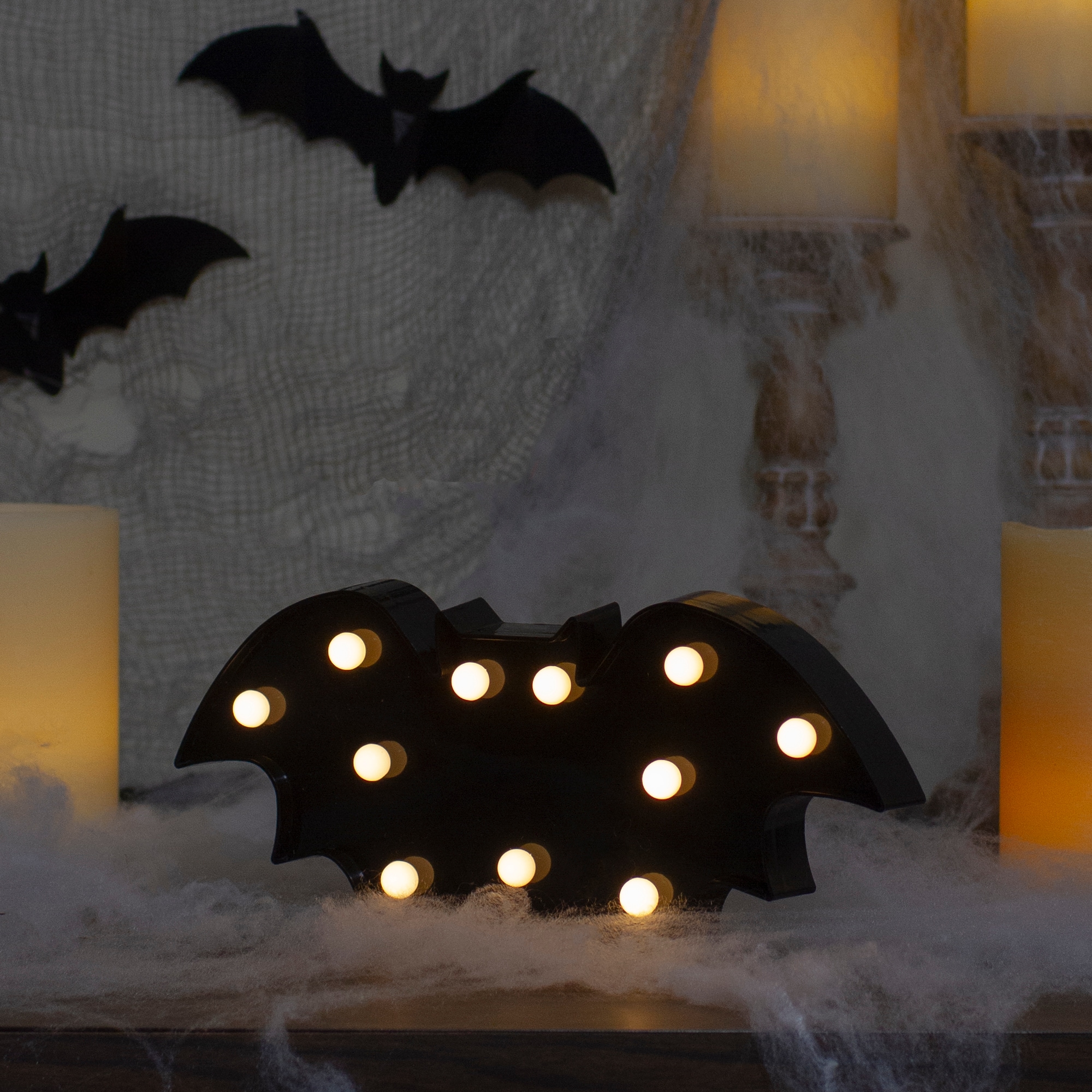 Northlight 34337556 11 -Count 1-ft LED Battery-operated Clear Halloween Lights