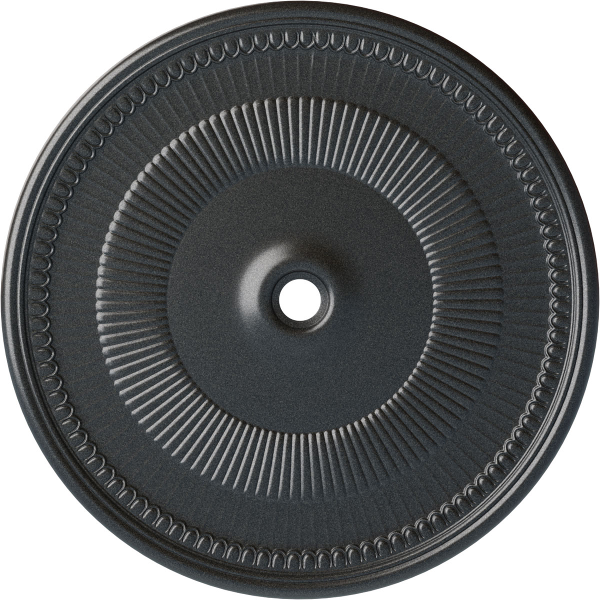 Ekena Millwork CM51NEPES Nevio 51.125-in W x 51.125-in L Painted Pewter Polyurethane Whole Ceiling Medallion
