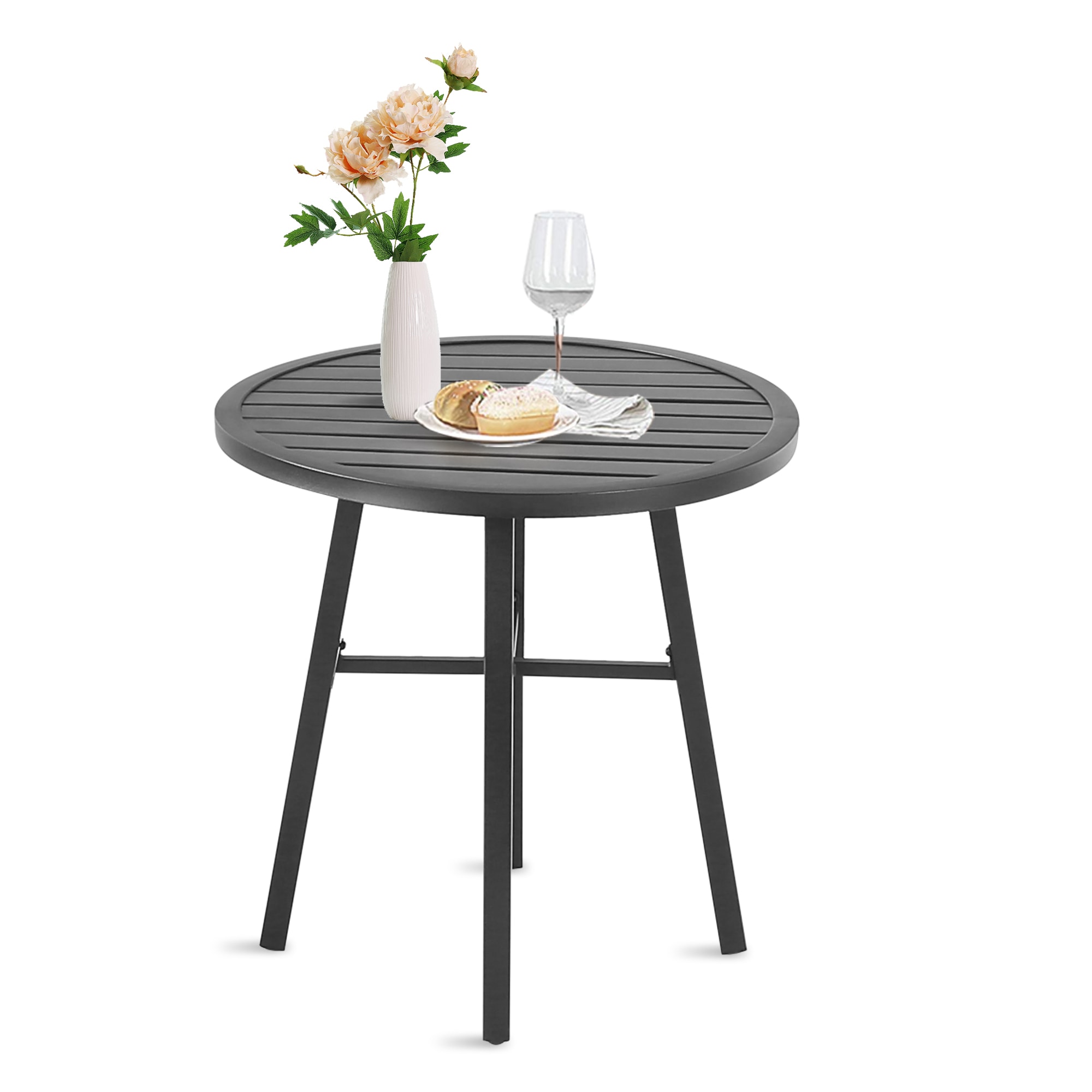 PEAK HOME FURNISHINGS 970390 Bistro Table Round Outdoor Bistro Table 28.5-in W x 28.5-in L