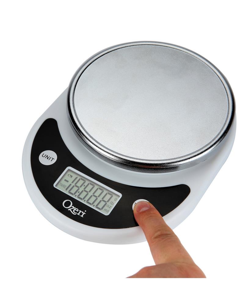 Pronto Digital Kitchen Scale 15kg Rechargeable LCD Display - White