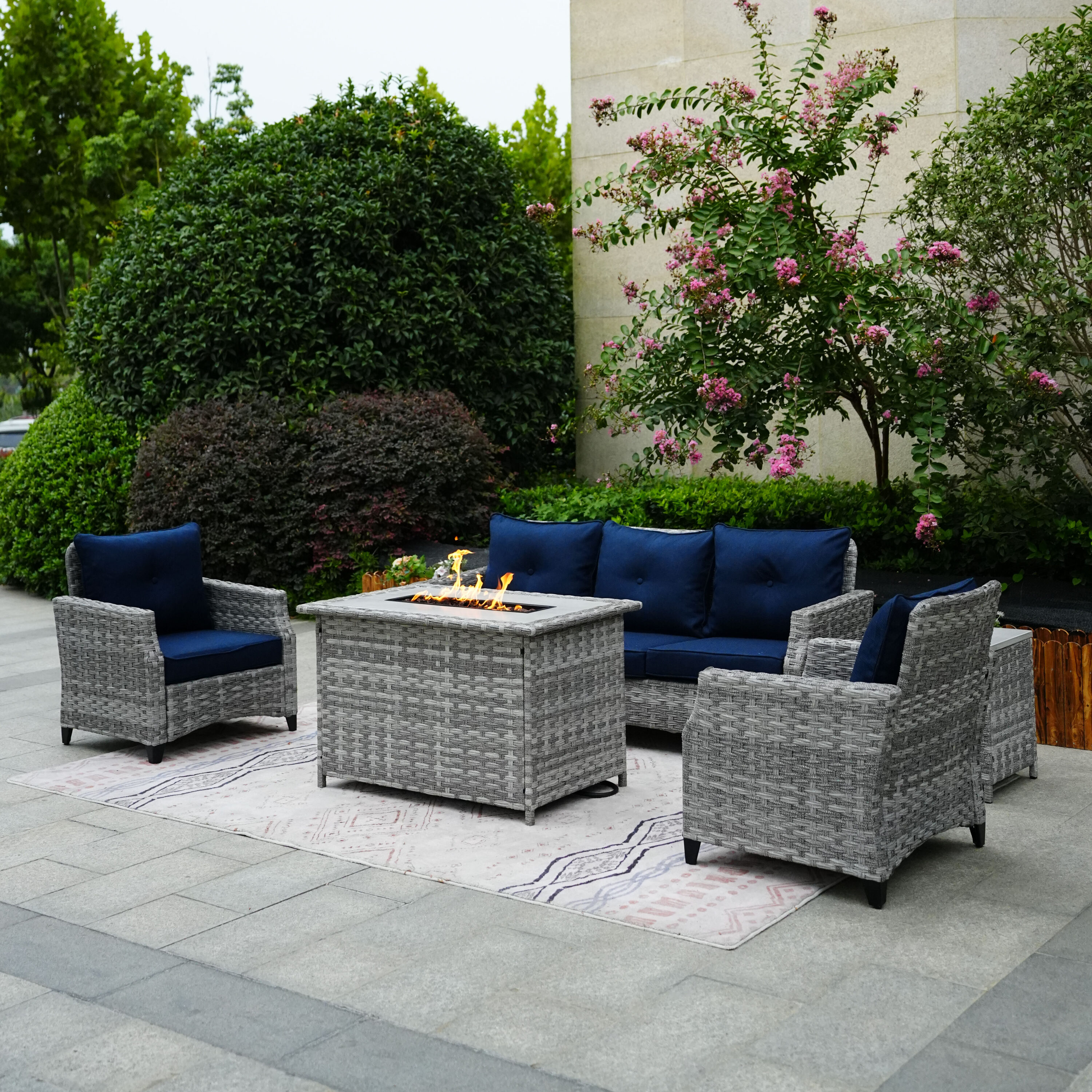 Moda Furnishings PAF-1802-H-BLUE Patio-Conversation-Sets - View #5