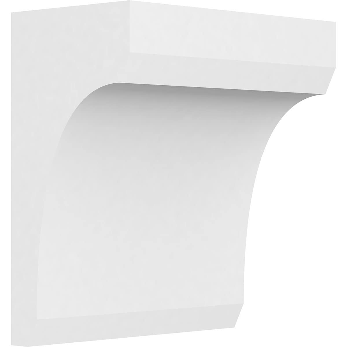 Ekena Millwork CORP07X04X08LGY 7-in x 4-in x 8-in Standard legacy Unfinished White PVC Paintable Corbel