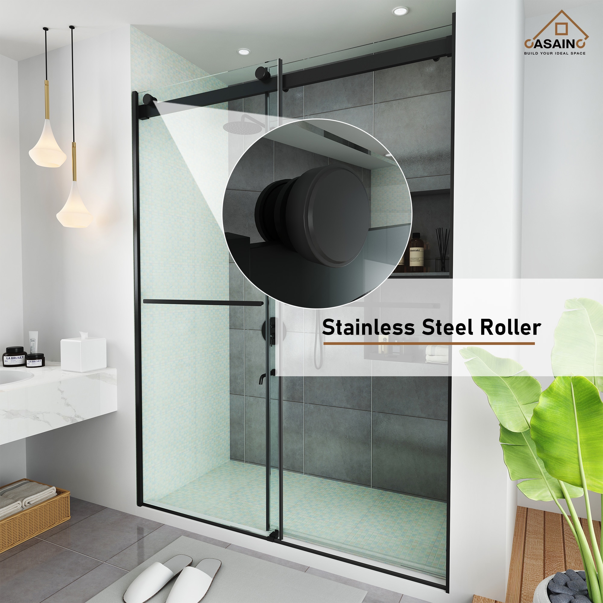 CASAINC CACL54-MB Shower-Doors - View #5