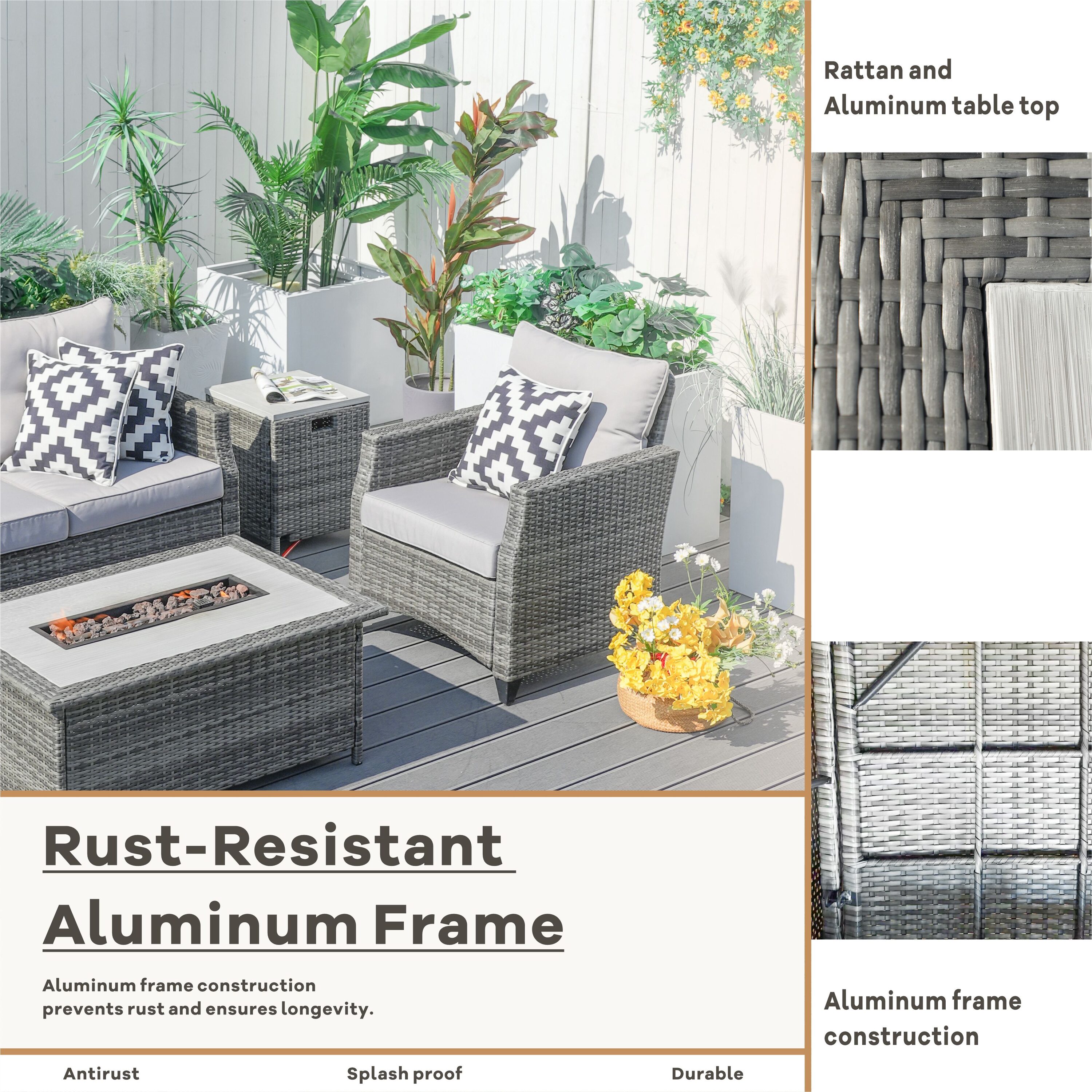 Direct Wicker DWF-1801 Outdoor-Gas-Firepits - View #6