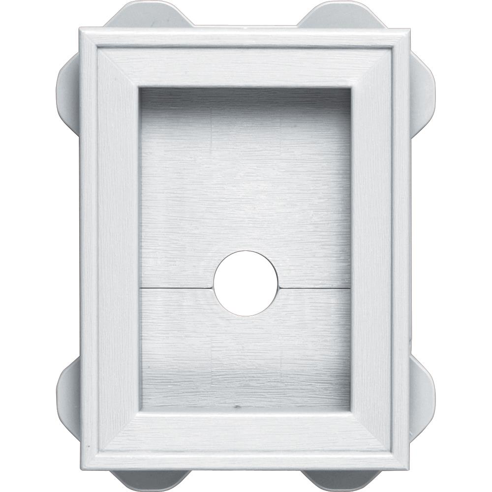 Builders Edge 130130003001 5-in x 6.75-in White Vinyl Universal Mounting Block