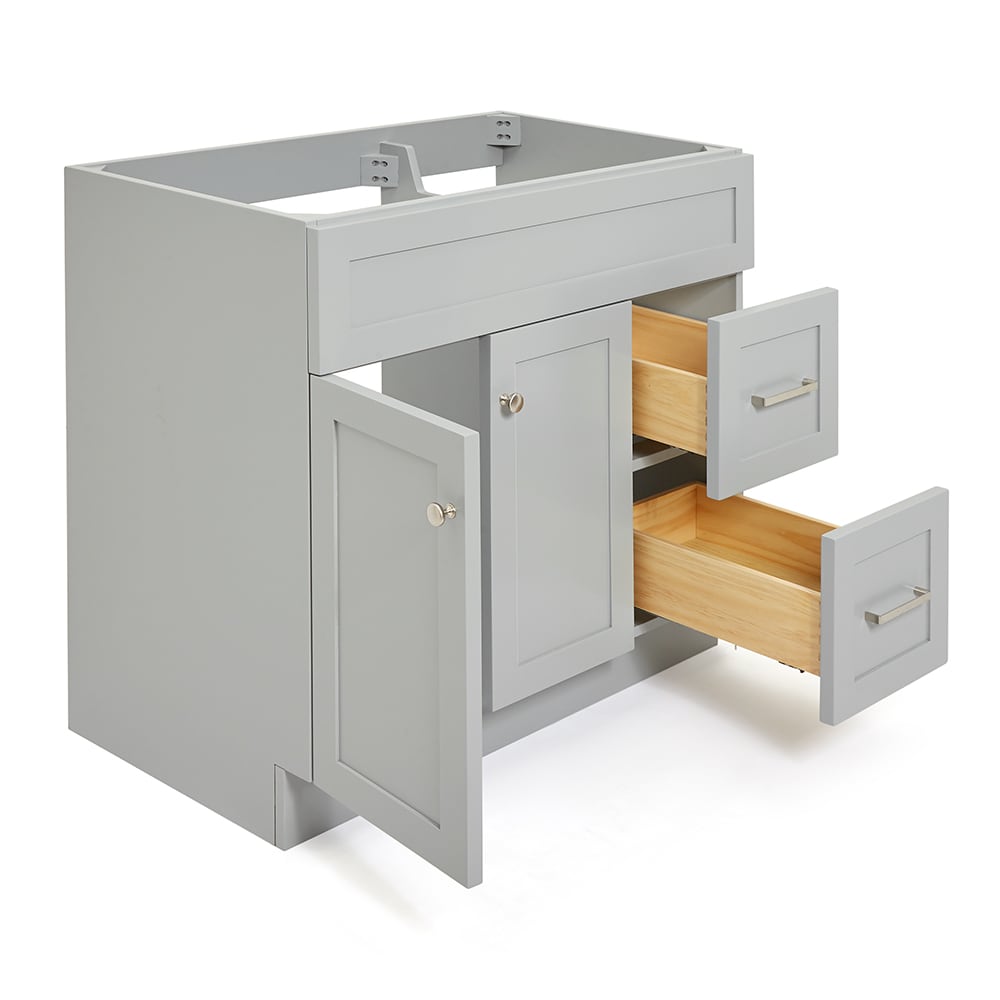 ARIEL Hamlet 36-in Grey Bathroom Vanity Base Cabinet without Top at ...