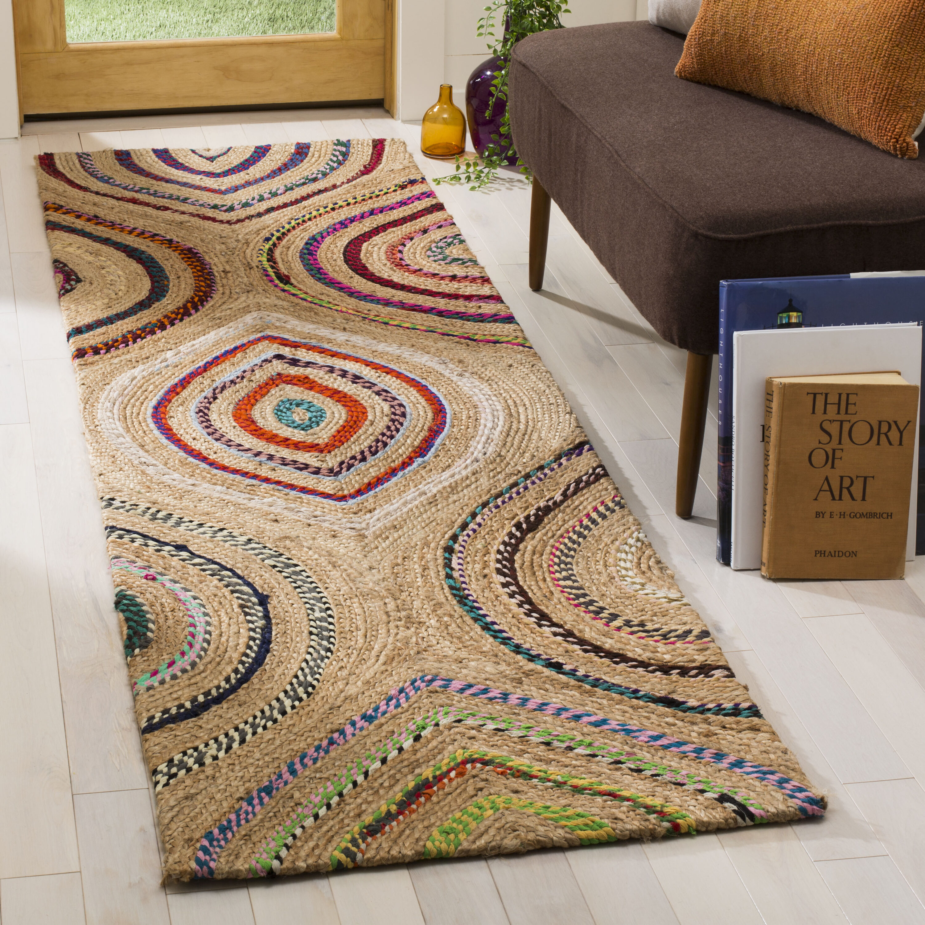  Cape Cod 601 Natural/Multi Bohemian 2ft-3in x 8ft Runner Rug