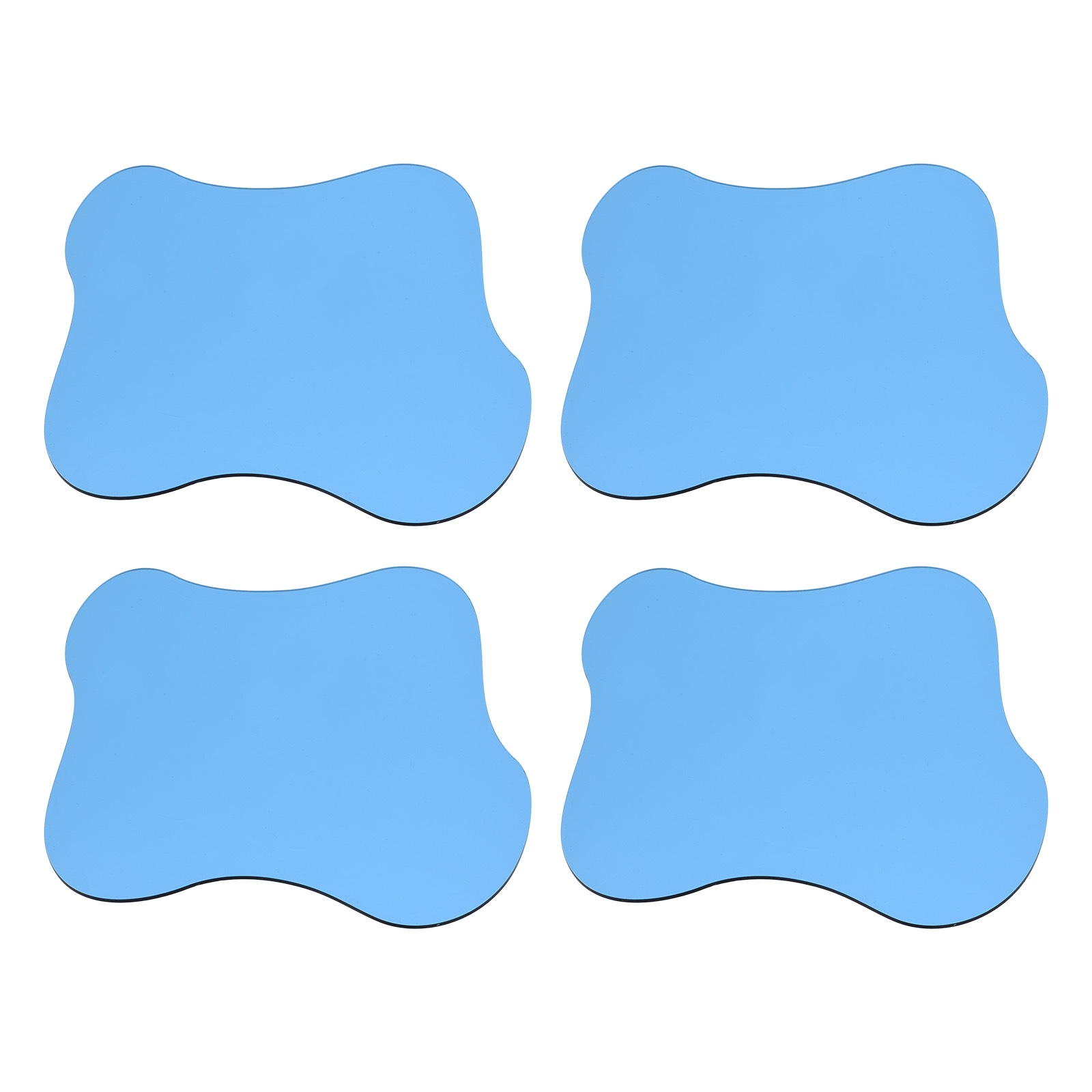 Unique Bargains 4pcs Acrylic Irregular Coasters Creative Cloud Shape Coffee Cup Coaster Dining Table Ornaments for Kitchen Bar Blue (7x6 Inch)