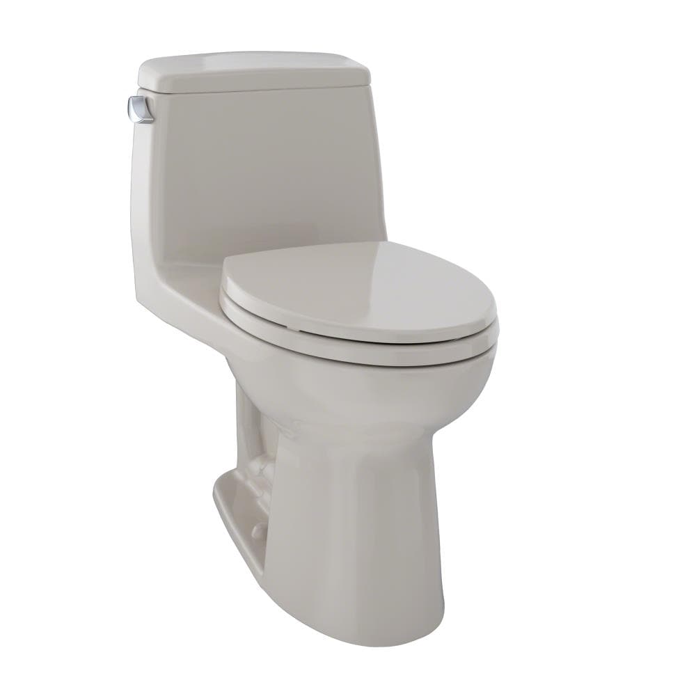 TOTO MS854114SL-03 Ultramax Bone Elongated Chair height Soft Close 1-piece Toilet 12-in Rough-In 1.6 GPF