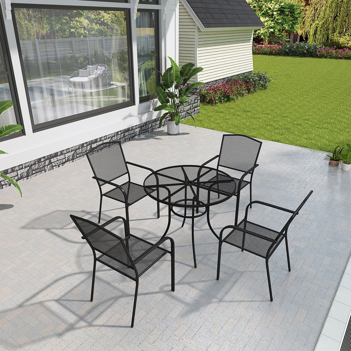 Mondawe MO-07SL4C1TROBL Patio-Dining-Sets - View #2