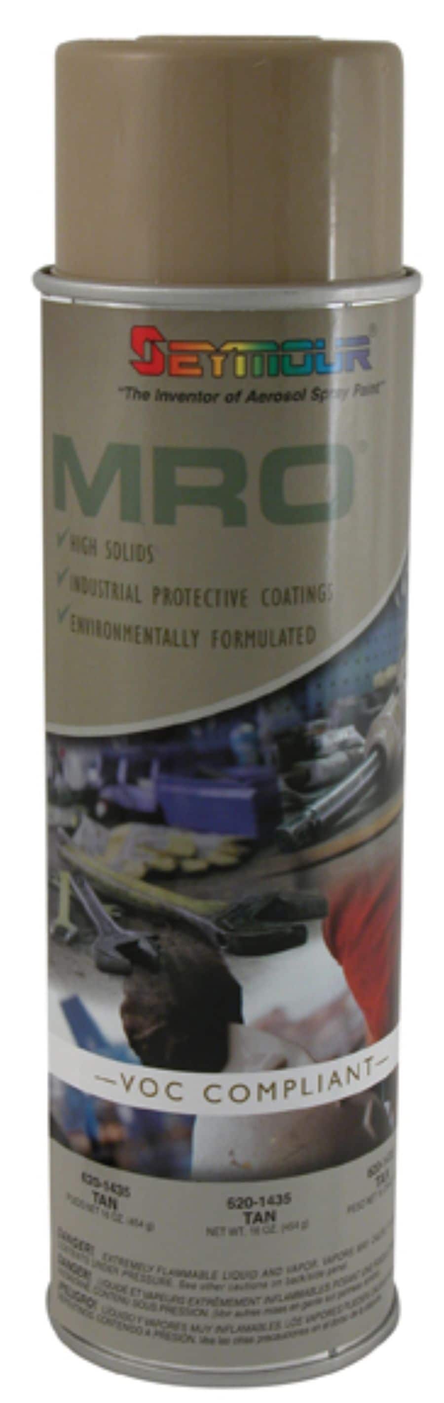 620-1435 Seymour MRO Industrial High-Solids Spray Paint, Tan (16 oz)