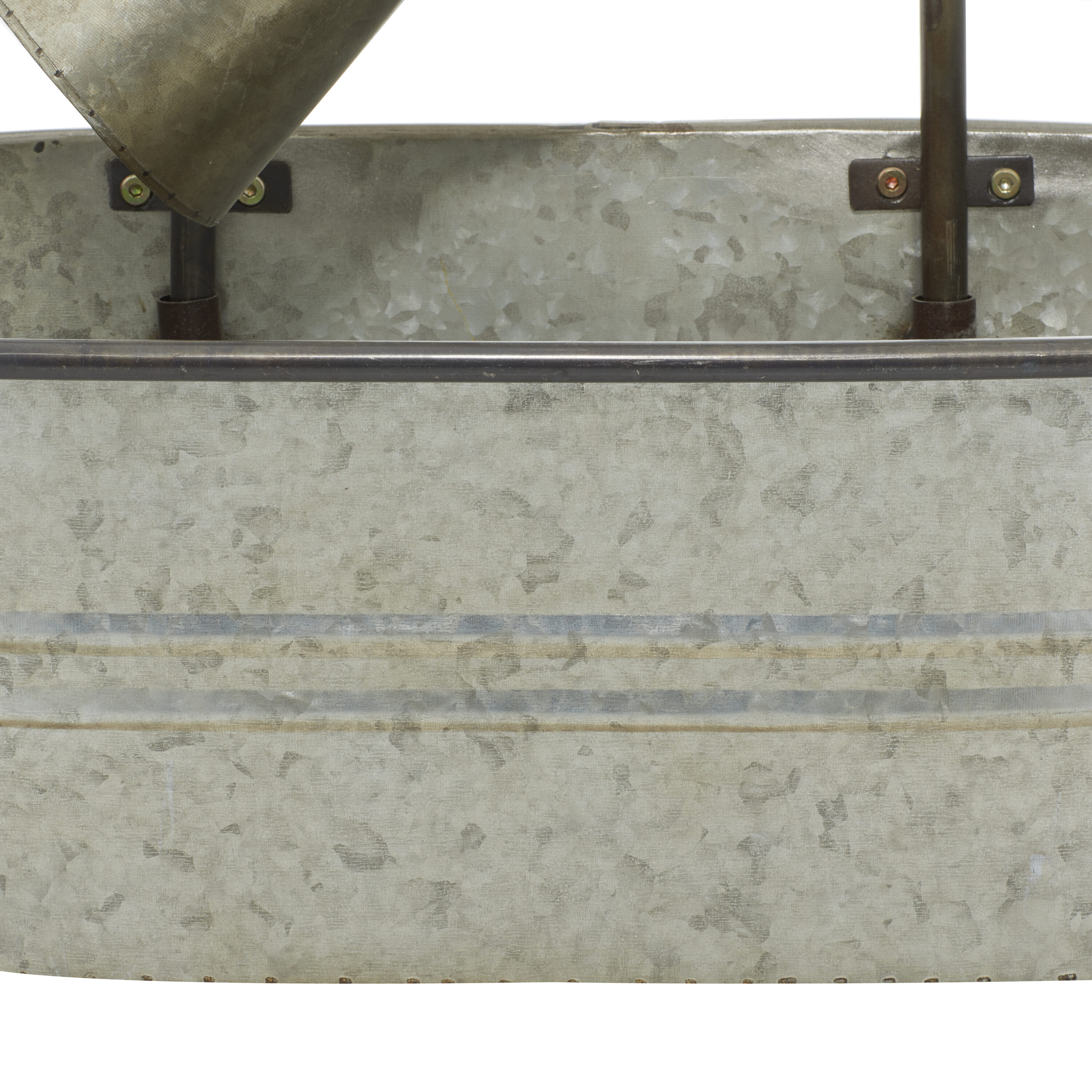 Gray Metal Watering Can Indoor/Outdoor Floor Fountain