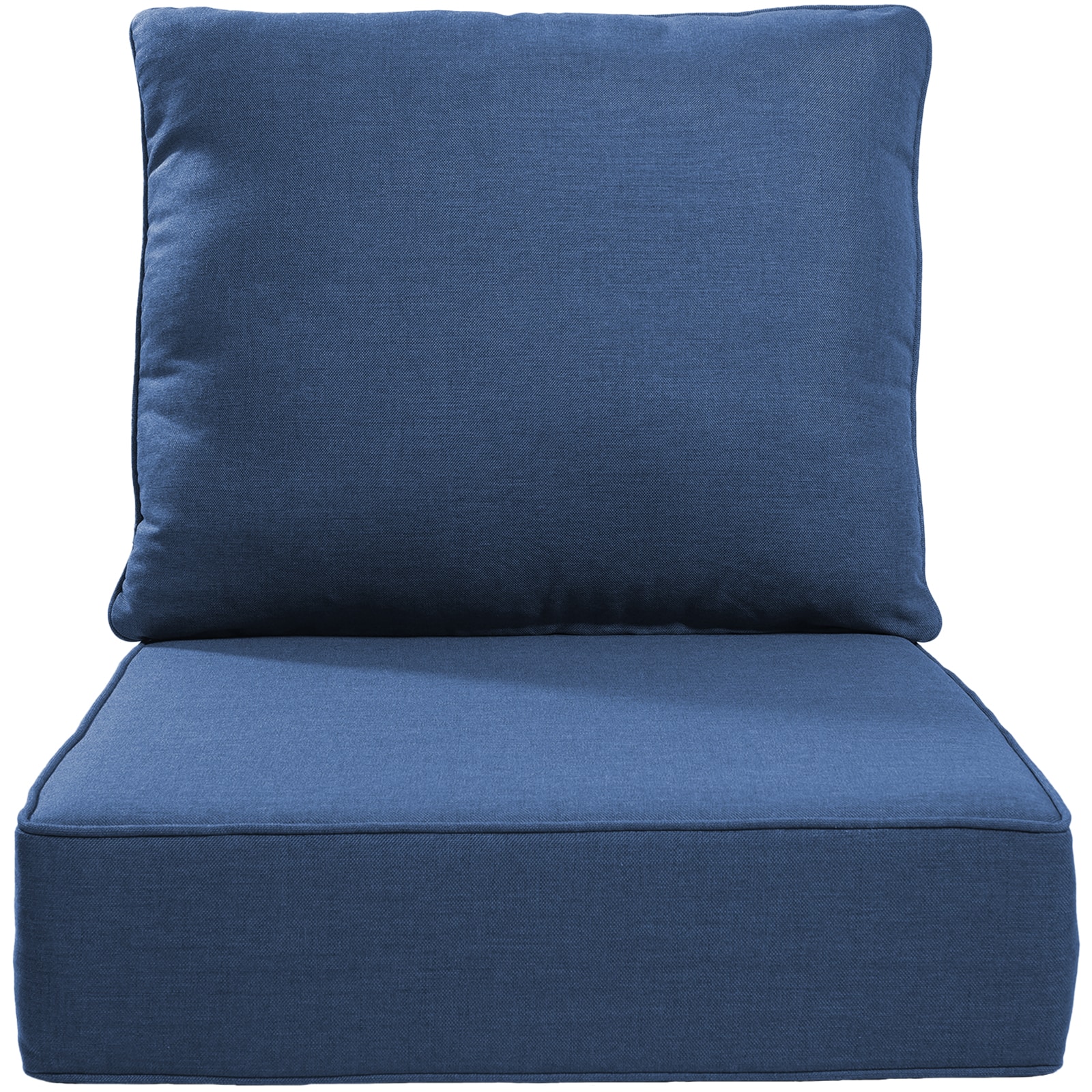 Rilyson FSZBD022-1 24-in x 22-in 2 -Piece Blue Patio chair cushion