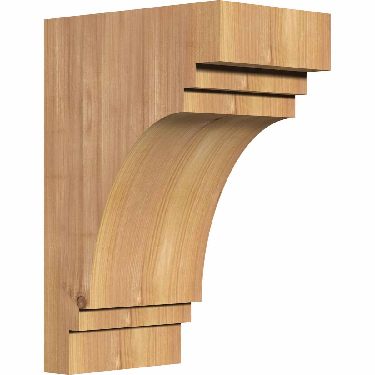 Ekena Millwork COR06X08X12PEC00SWR 5.5-in x 8-in x 12-in Pescadero Unfinished Western red cedar Wood Paintable/Stainable Corbel
